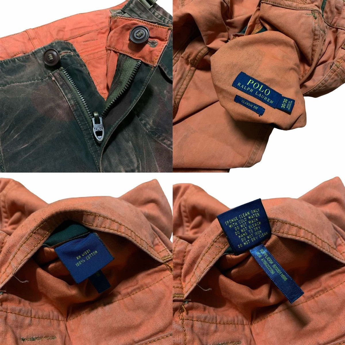 Polo Ralph Lauren Polo Ralph Lauren 00’s Reversible Orange/Camo Cargo Pants Size US 32 / EU 48 - 10 Thumbnail