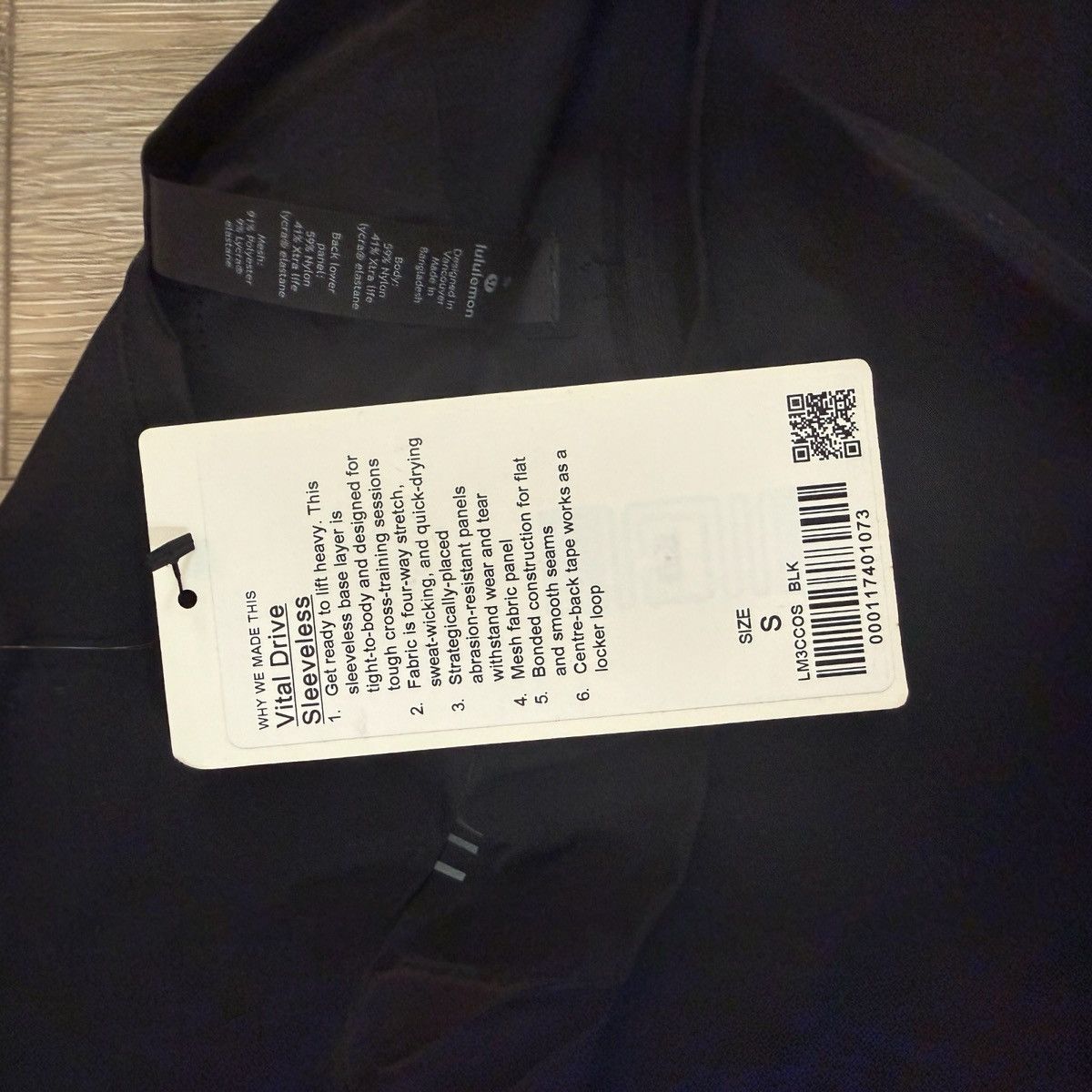 Lululemon Lululemon Vital Drive Sleeveless Training Shirt Black Size S Size US S / EU 44-46 / 1 - 4 Thumbnail