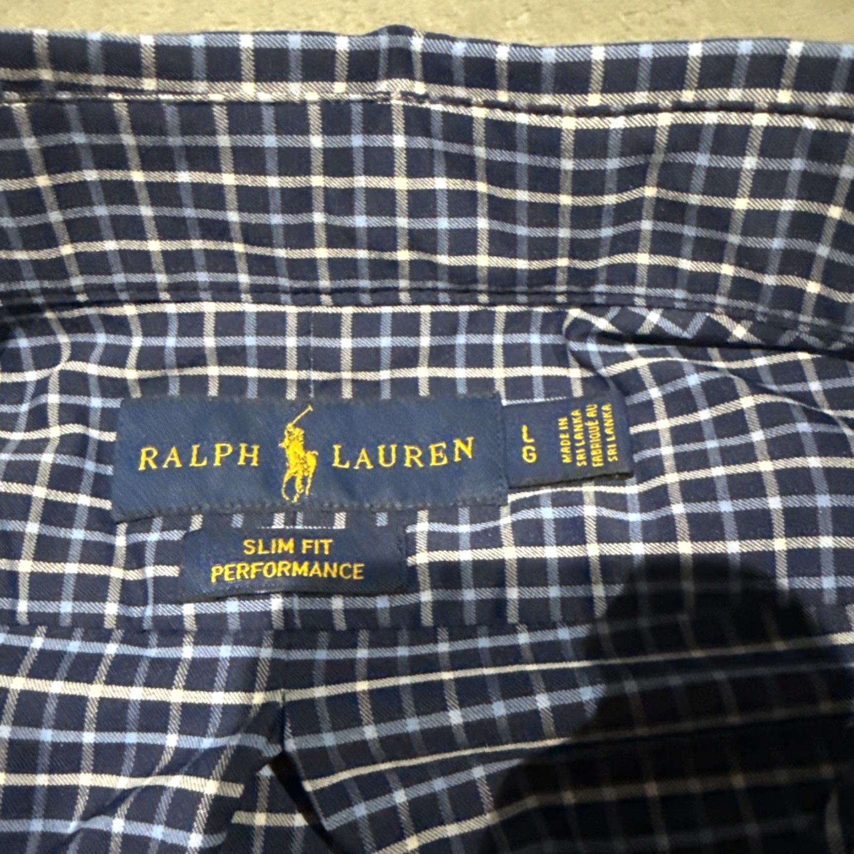 Ralph Lauren Ralph Lauren Performance Shirt Mens Large Blue Plaid Long Sleeve Button Slim Fit Size US L / EU 52-54 / 3 - 3 Thumbnail