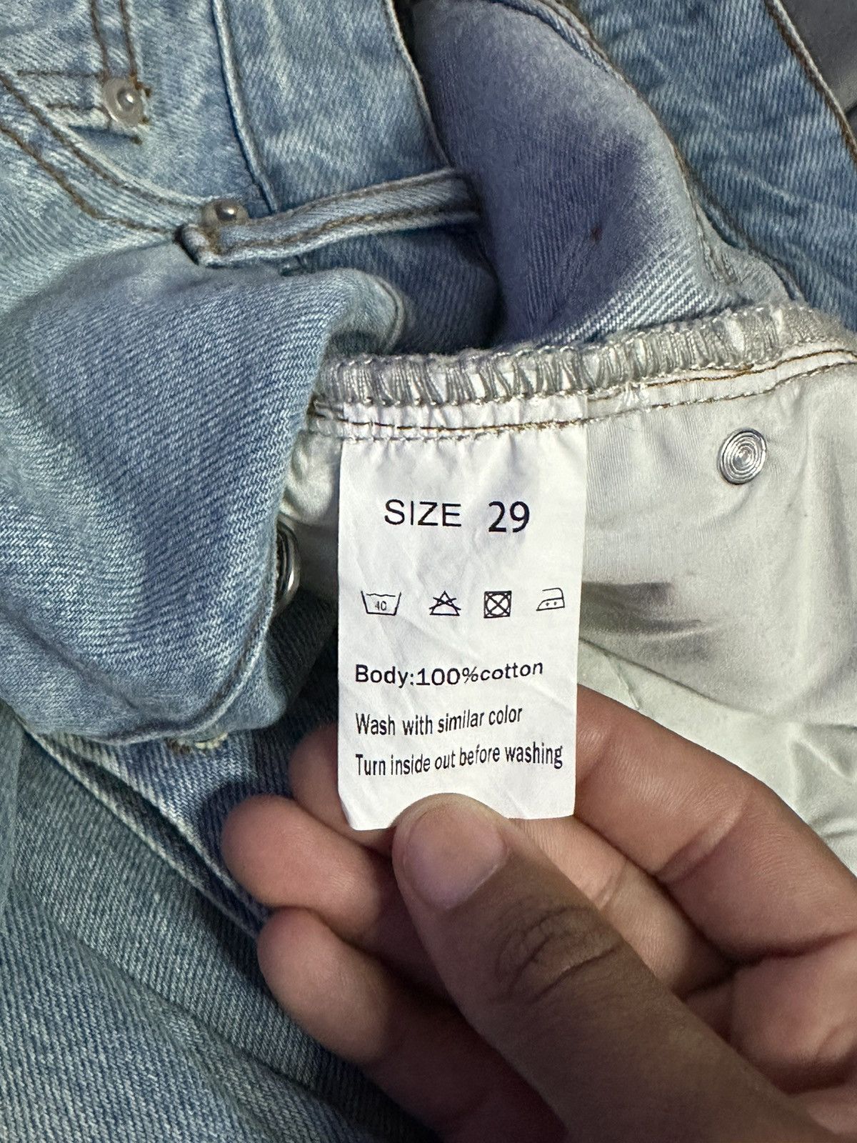 Vale Vale Super Stacked Blue Jeans Size US 29 - 4 Thumbnail