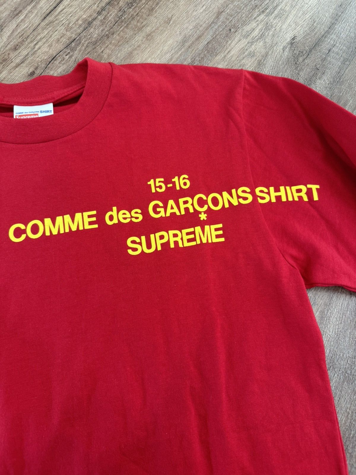 image of Comme Des Garcons x Supreme Fw15 Supreme X Comme Des Garçons Long Sleeve in Red, Men's (Size Medium