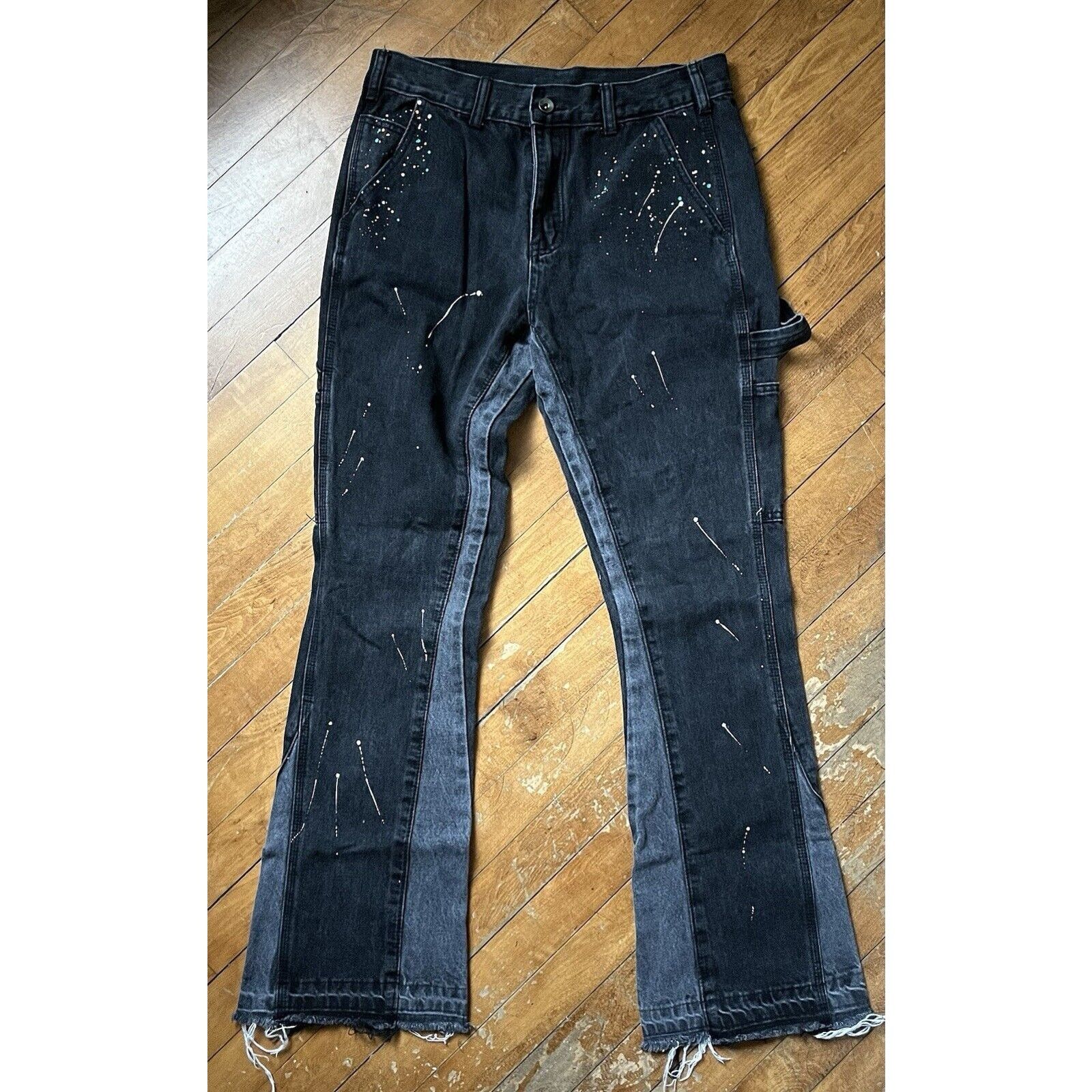 Black Icon Black Icon Paint Splotched Black Jeans Men’s Size 32 Size US 32 / EU 48 - 1 Thumbnail