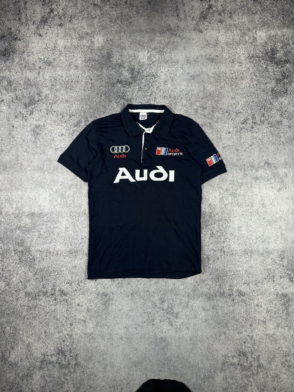 Audi F-1 Audi Sports Big Logo Polo Racing Rare L USA Casual Size US M / EU 48-50 / 2 - 1 Thumbnail