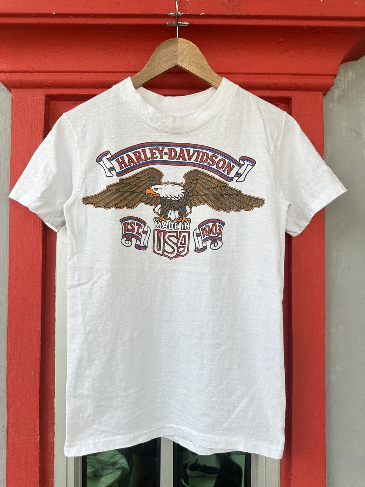 Harley Davidson Rare Vintage 70s Harley Davidson Chubbuck’s Tee Size US S / EU 44-46 / 1 - 1 Thumbnail