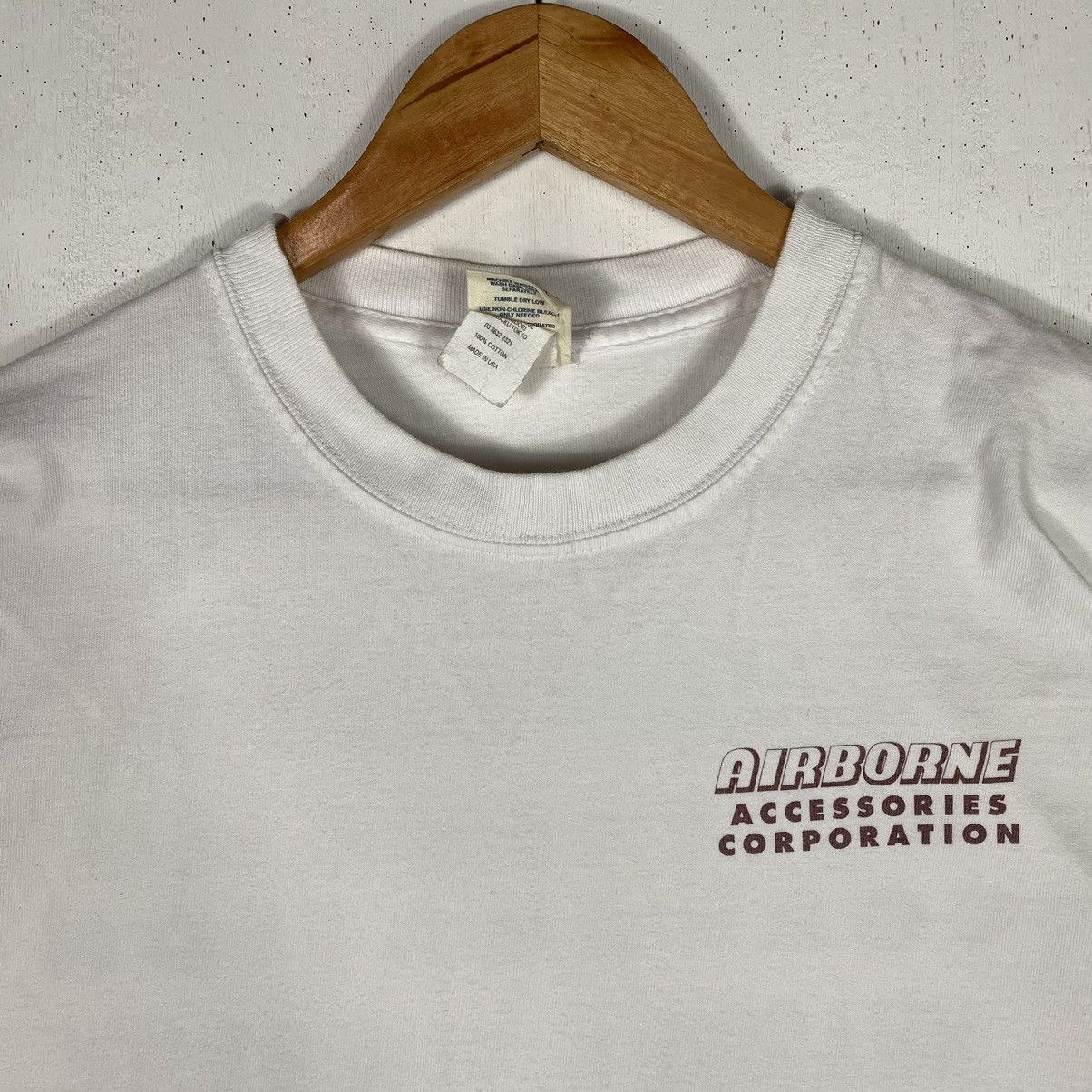 Buzz Rickson's × Japanese Brand × Toyo Enterprises BUZZ RICKSON AIRBORNE ACCESSORIES CORPORATION TEE Size US S / EU 44-46 / 1 - 5 Thumbnail