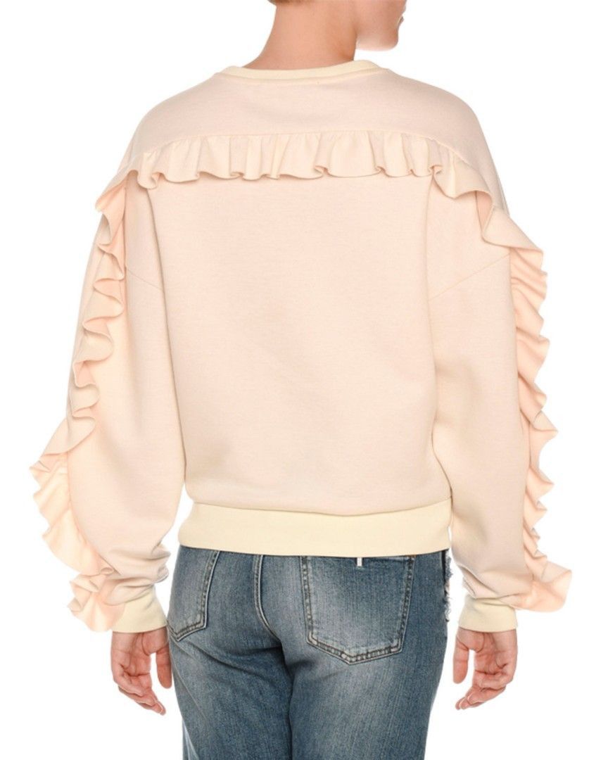Stella McCartney Cream Ruffled Sweatshirt