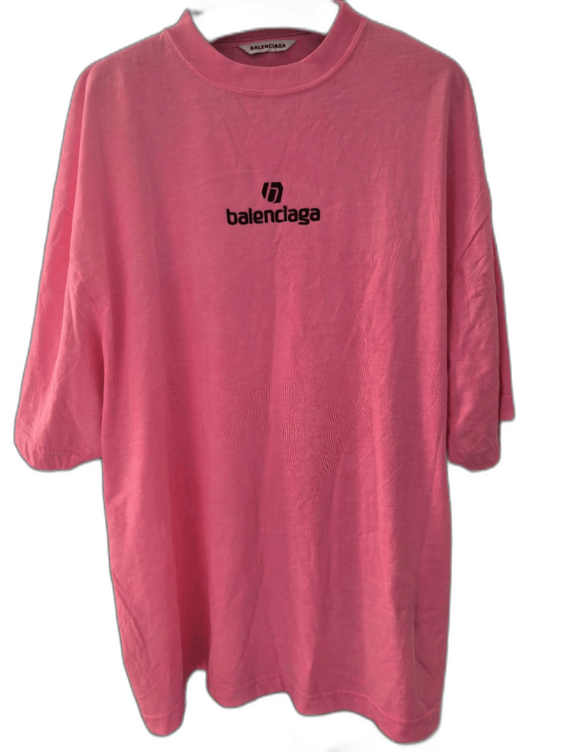 Balenciaga Balenciaga balenciaga pink short sleeve embroidered tshirt Size US S / EU 44-46 / 1 - 1 Thumbnail