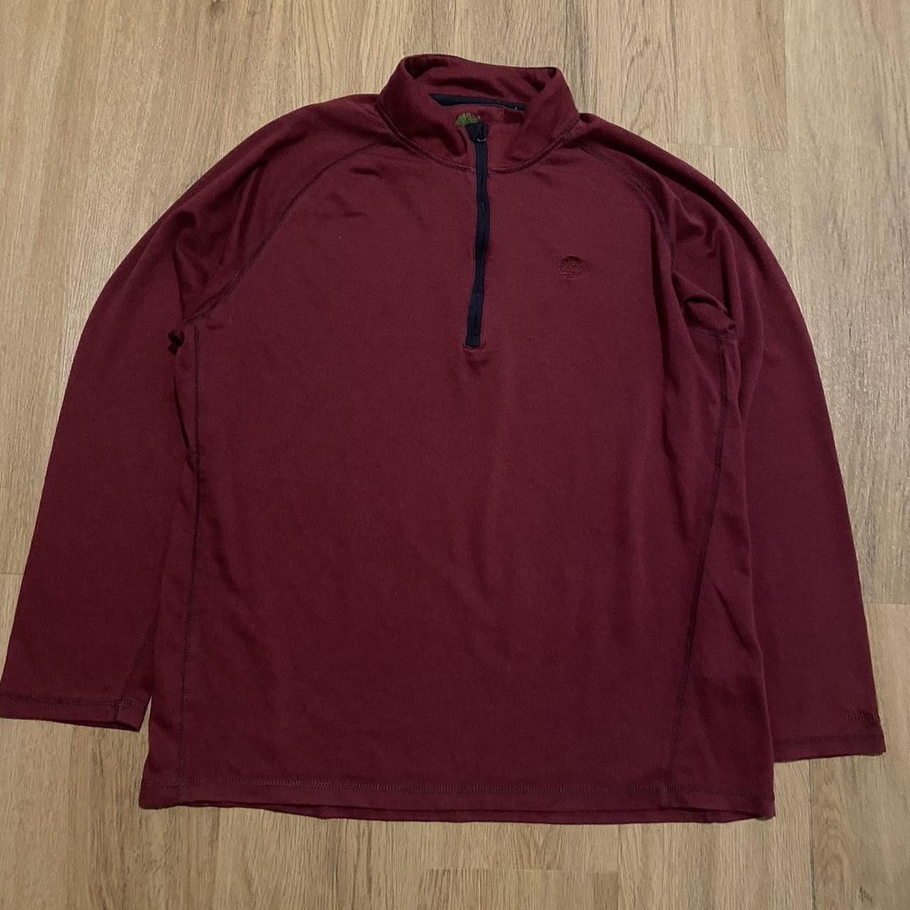 Timberland Burgundy Timberland quarter zip sweatshirt Size US XL / EU 56 / 4 - 2 Thumbnail