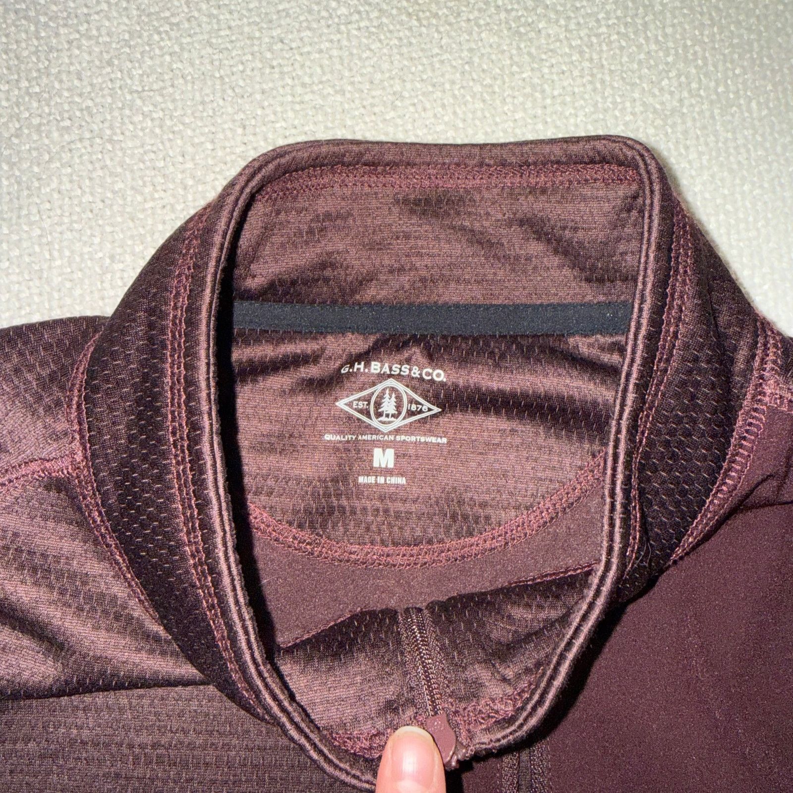 G.H. Bass & Co. G.H. Bass & Co Burgundy Quarter Zip Pullover | Sz M Size US M / EU 48-50 / 2 - 4 Thumbnail