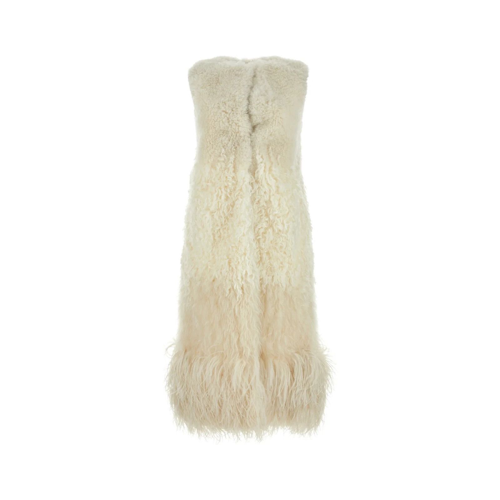 Prada PRADA Ivory Sleevless Coat New & Authentic (Women's size:38; Size XS / US 0-2 / IT 36-38 - 1 Thumbnail