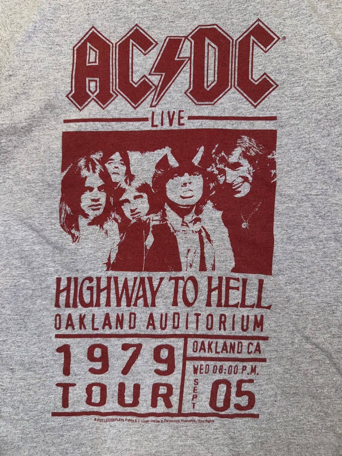 Band Tees AC/DC “1979 Highway To Hell Tour” 2022 Reprint Band T Shirt ...