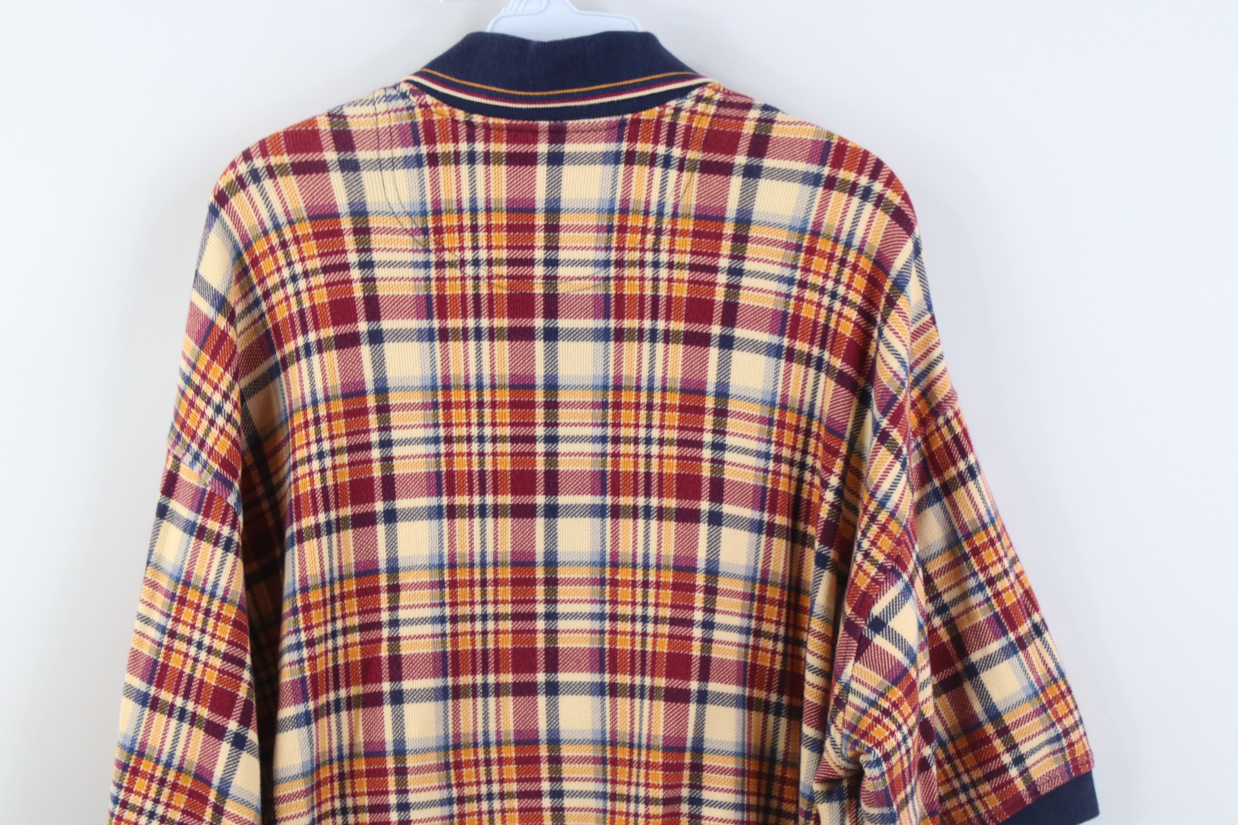 Vintage Vintage 90s Streetwear Fit Knit Golf Polo Shirt Plaid USA Size US L / EU 52-54 / 3 - 11 Thumbnail