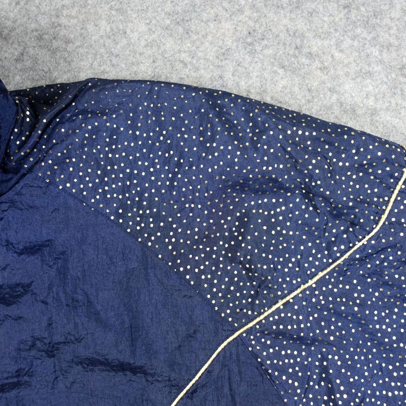 Vintage VINTAGE Active Frontier Windbreaker Jacket Womens L Navy Gold Polka Dot 90s Windbreaker Jacket Womens L Navy Gold Polka Dot 90s Size L / US 10 / IT 46 - 3 Thumbnail