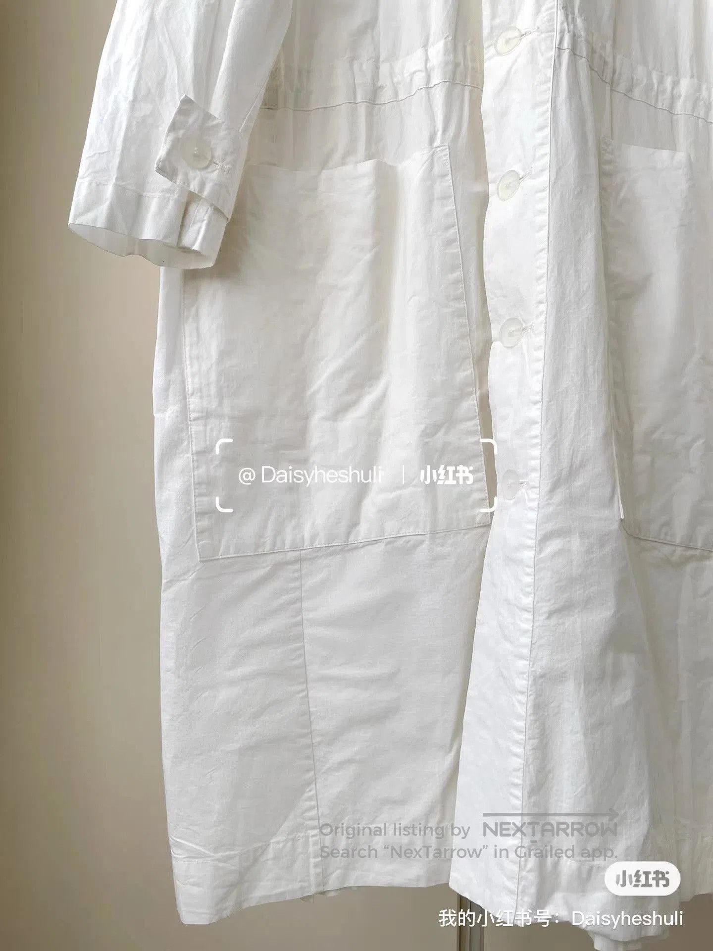 Toogood White Long-Sleeve Button-Front Light Jacket XS. Size US XS / EU 42 / 0 - 4 Thumbnail