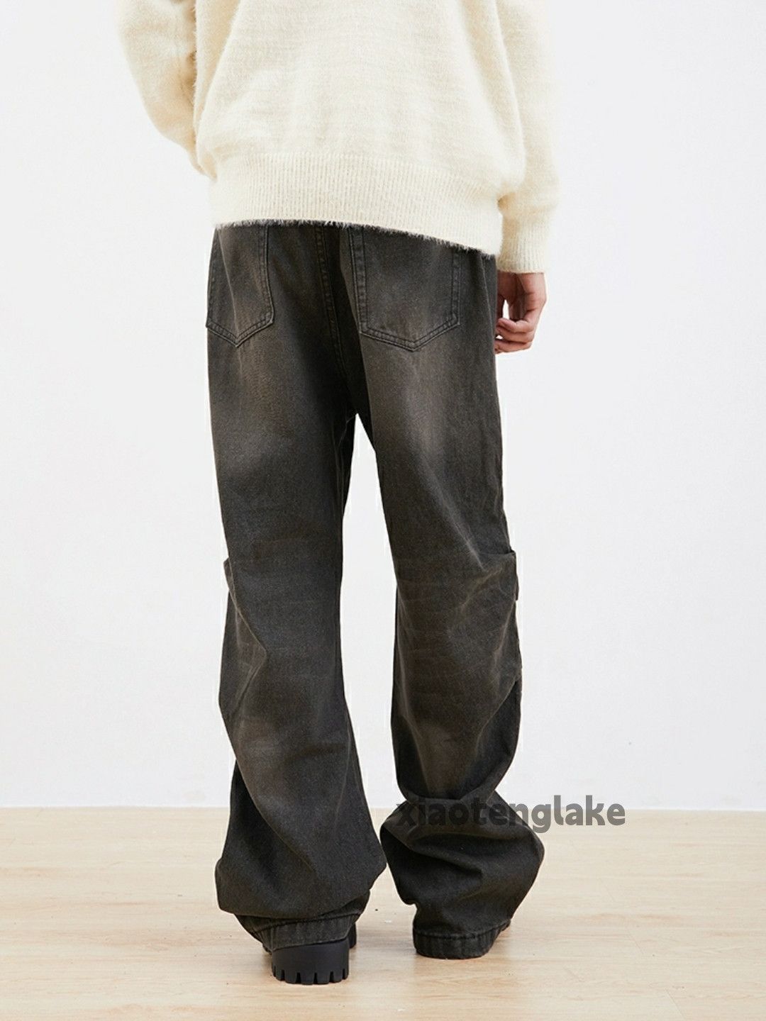 Jean × Vintage washed faded pleated loose baggy skate jeans Size US 32 / EU 48 - 7 Thumbnail