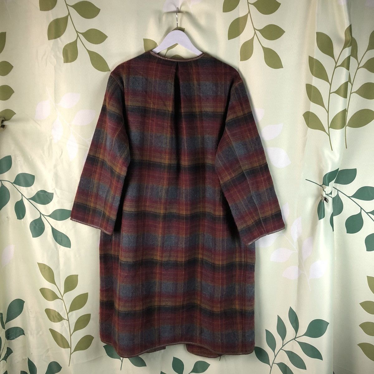 Japanese Brand A New Class Casual Maroon Checkred Blazer #7450 Size XL / US 12-14 / IT 48-50 - 14 Thumbnail