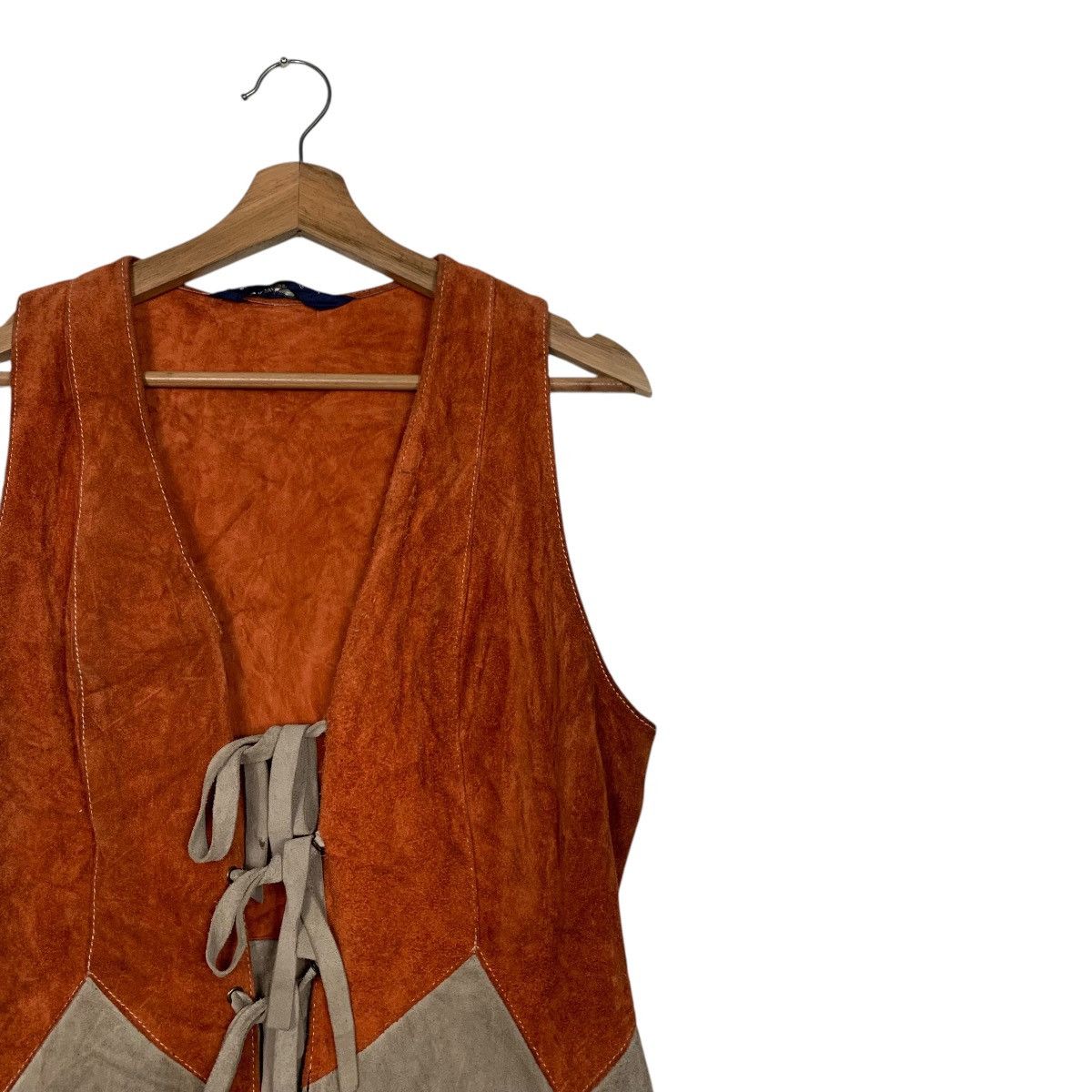 Vintage 60-70’s DAVID CONRAD Two-Tone Suede Leather Vest #2764-C125 Size US S / EU 44-46 / 1 - 4 Thumbnail