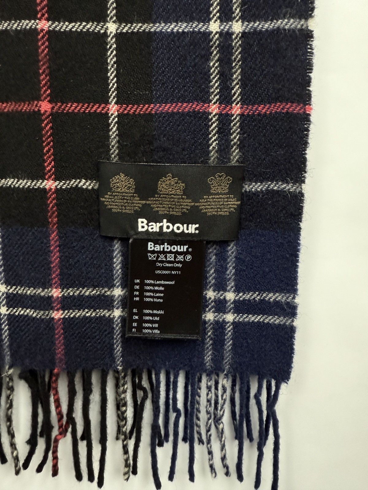 Barbour 🏴󠁧󠁢󠁥󠁮󠁧󠁿 Vintage Barbour Scarf Wool Rare Retro Hype Y2K Size ONE SIZE - 5 Thumbnail