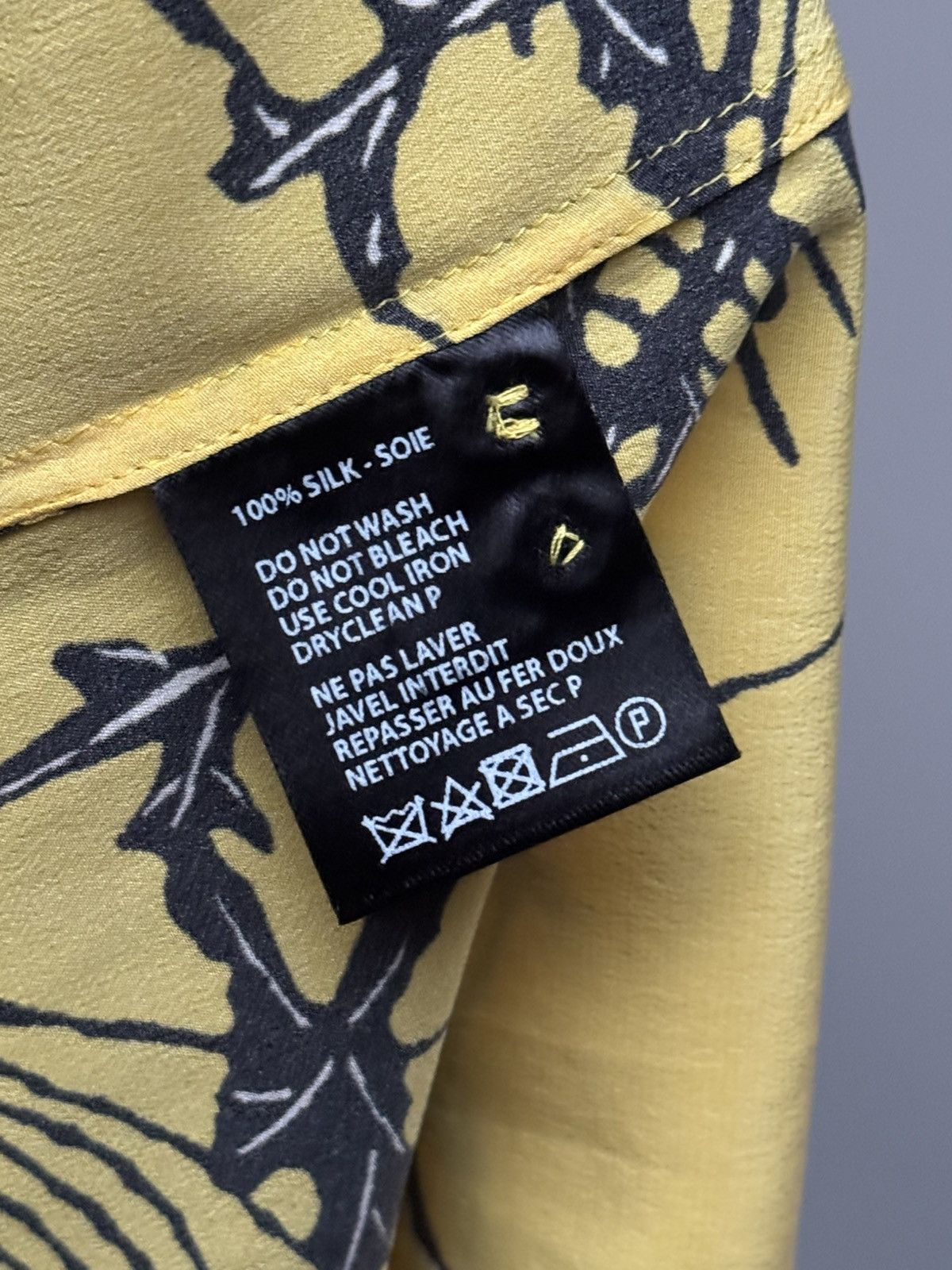Haider Ackermann SS17 Yellow silk floral shirt Size US M / EU 48-50 / 2 - 5 Thumbnail