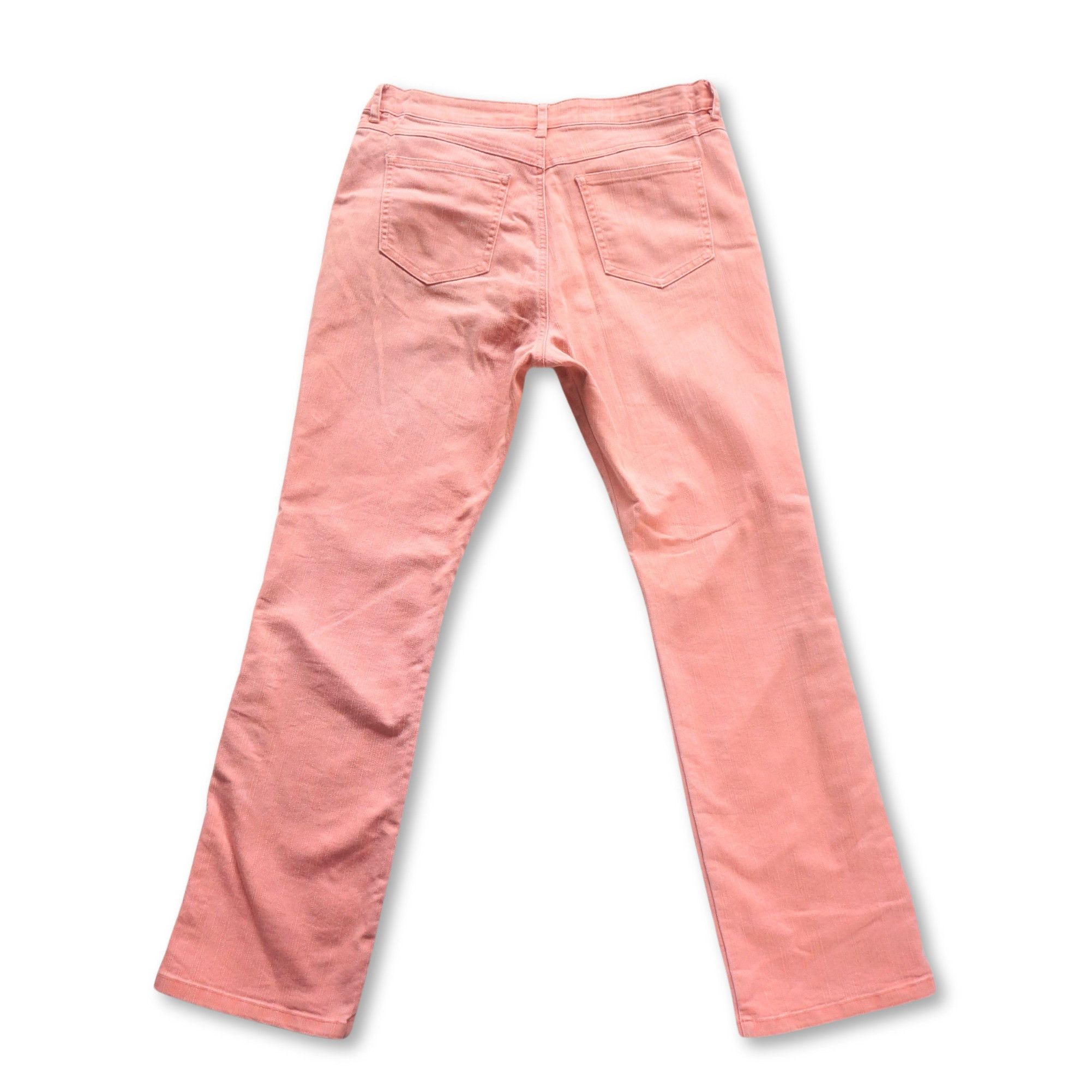Japanese Brand LEMIORE Pink Flare Jeans with Side Buttons Size 30" / US 8 / IT 44 - 4 Thumbnail