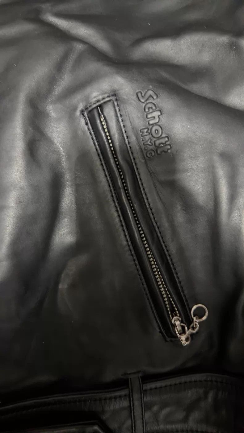 Schott Schott Black motorcycle leather jacket Size US XXL / EU 58 / 5 - 3 Thumbnail