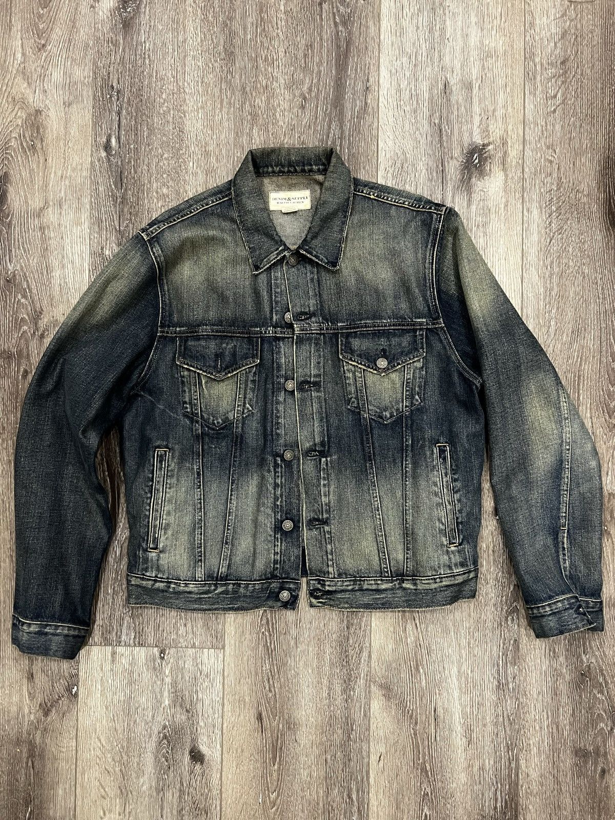 image of Denim And Supply Ralph Lauren x Polo Ralph Lauren Ralph Laurent Denim & Supply Blue Denim Jacket (S