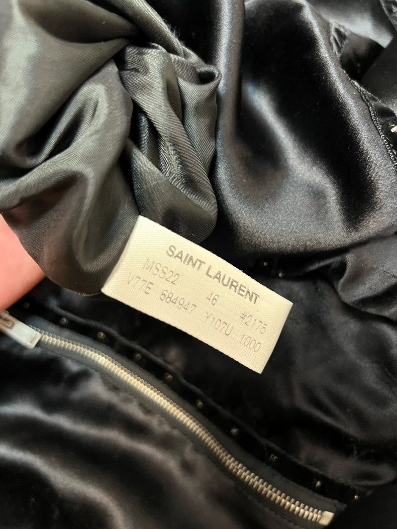 Saint Laurent Paris Saint Laurent Paris Black rhinestone silk jacket Size US S / EU 44-46 / 1 - 7 Thumbnail