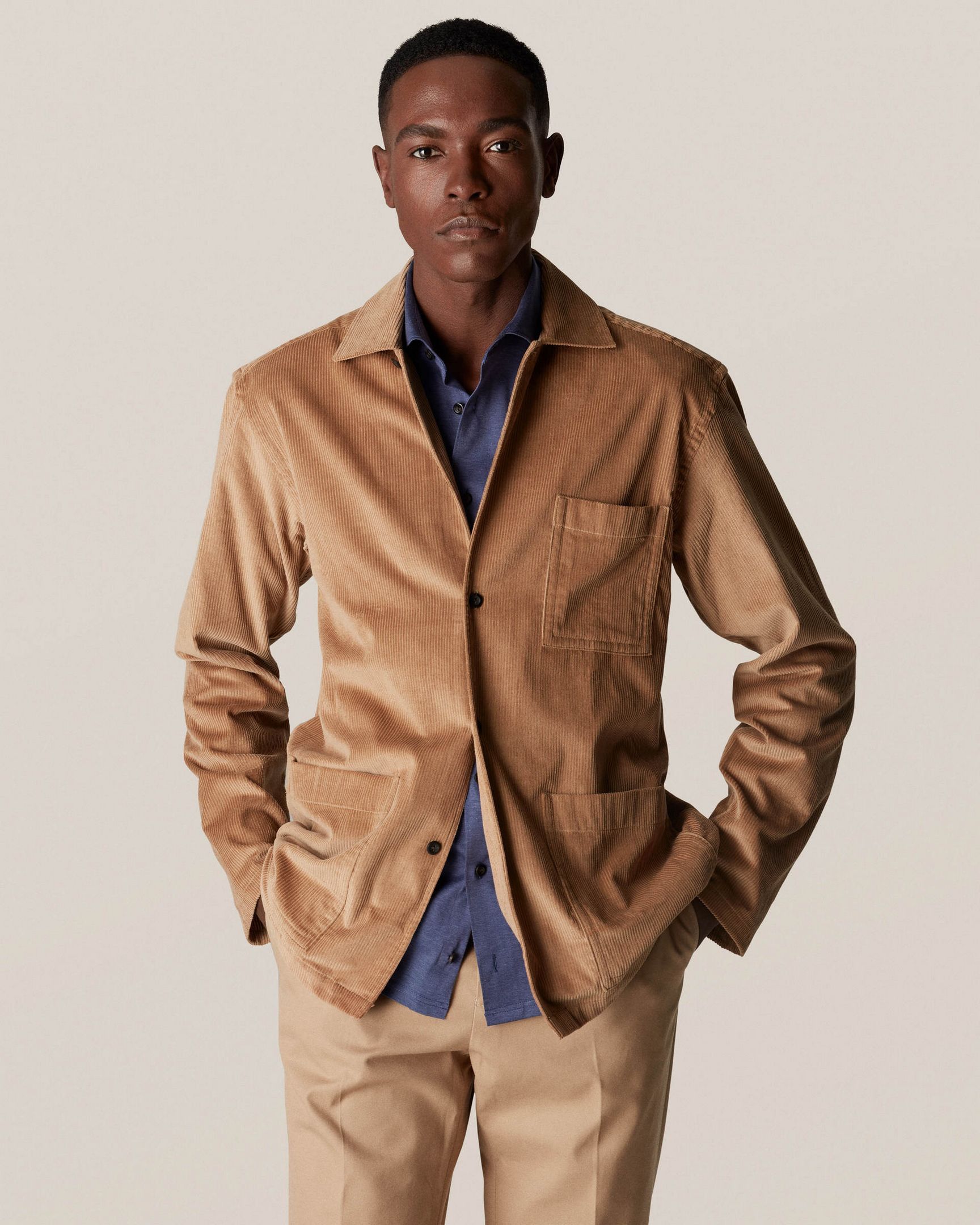Eton ETON Overshirt Corduroy Brown Light Jacket Shirt Blazer Coat Size US L / EU 52-54 / 3 - 15 Thumbnail