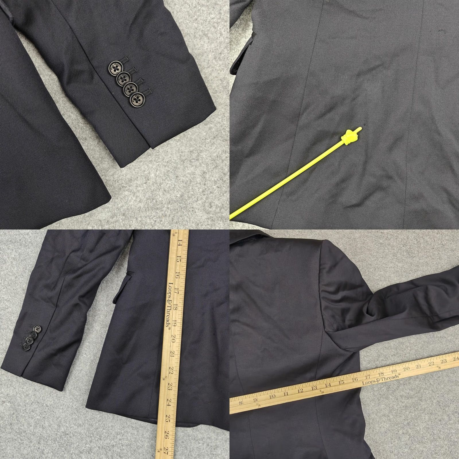 Brooks Brothers Brooks Brothers Blazer Womens 4 Black Wool One Button Lined Suit Jacket Workwear Size S / US 4 / IT 40 - 8 Thumbnail
