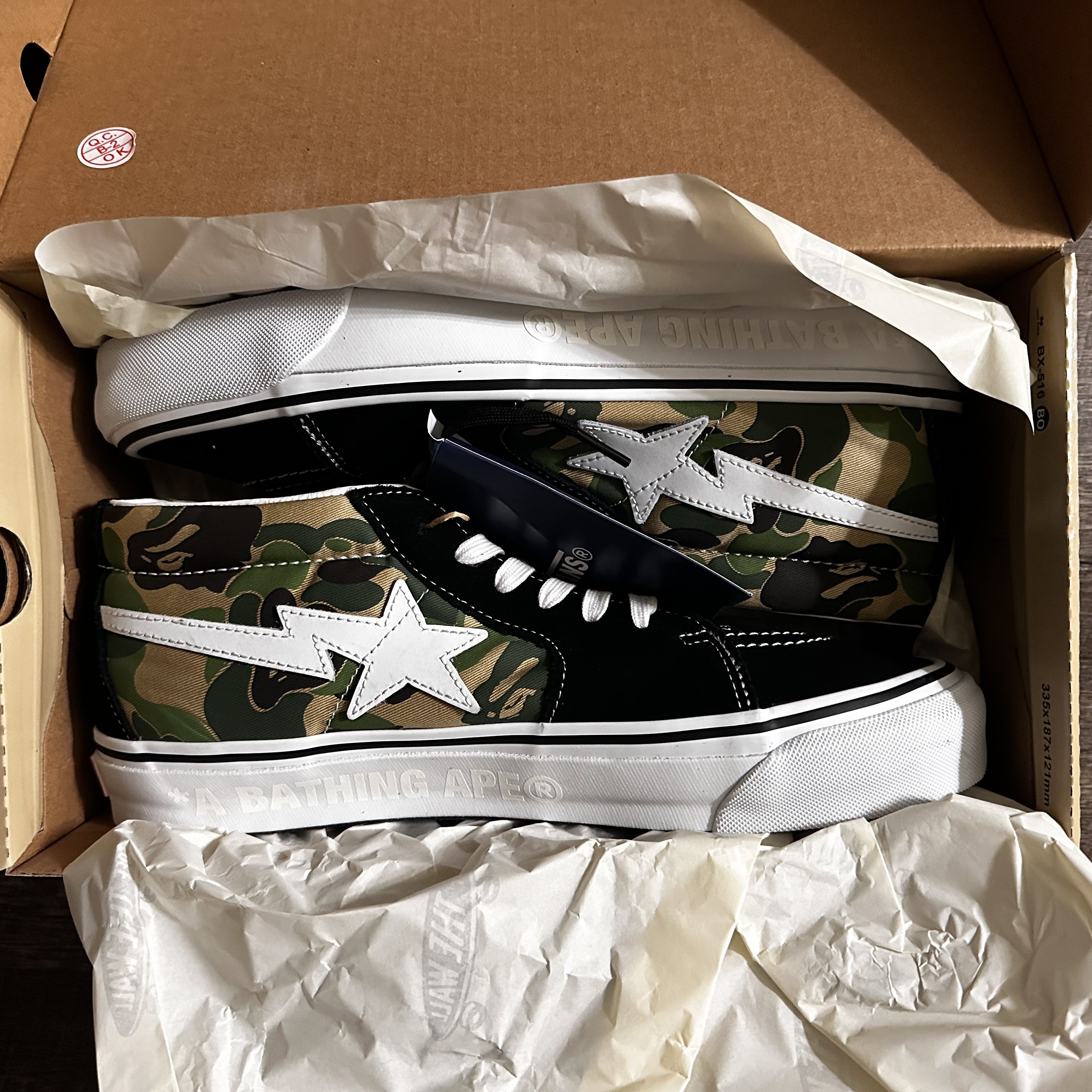 Bape × Vans Vans BAPE ABC Camo Sk8-Mid 83 Size US 12 / EU 45 - 2 Thumbnail