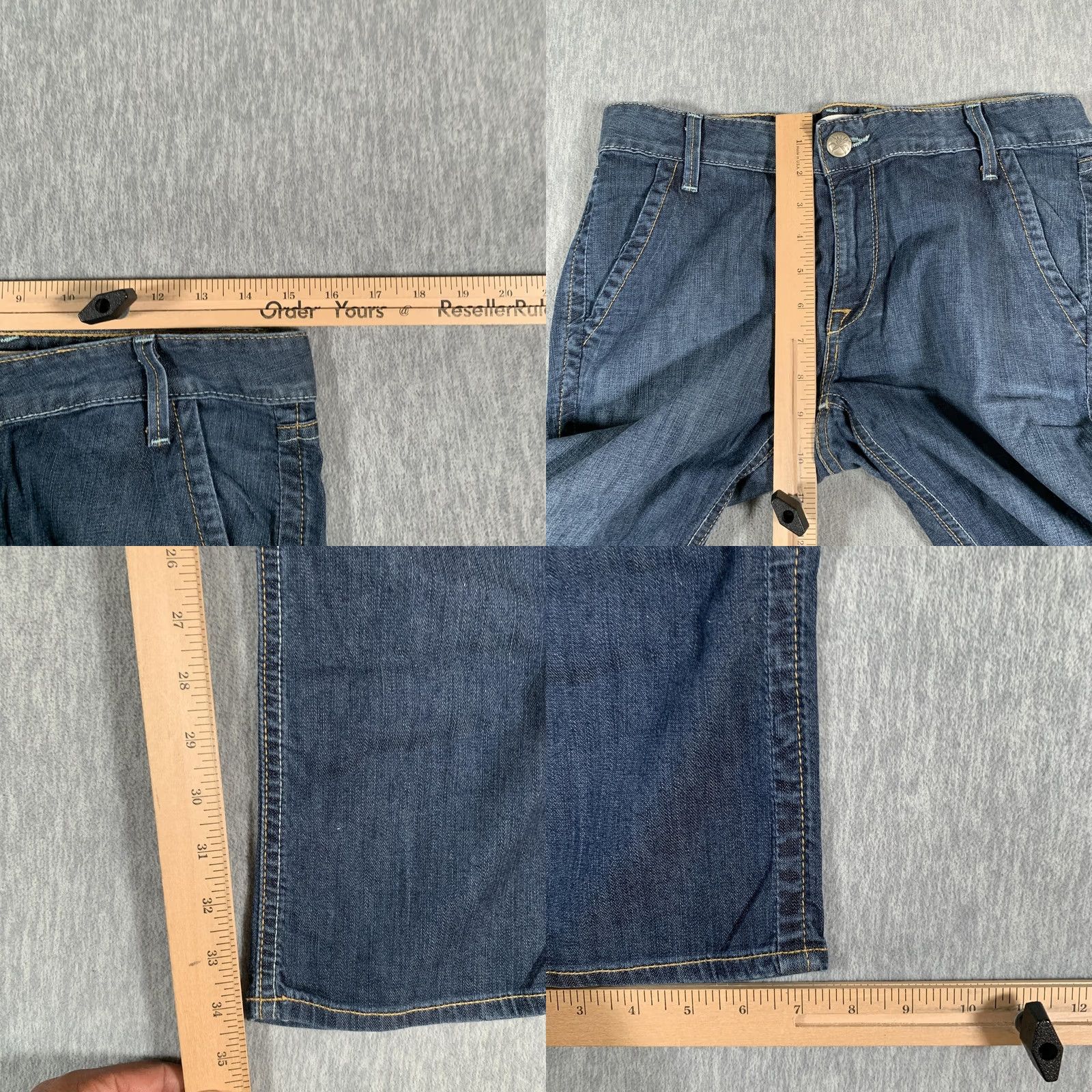 Vintage VINTAGE Agave Nectar Jeans Womens 29 La Patrona Classic Straight Trouser Tuscany Flex Size 29" - 8 Thumbnail