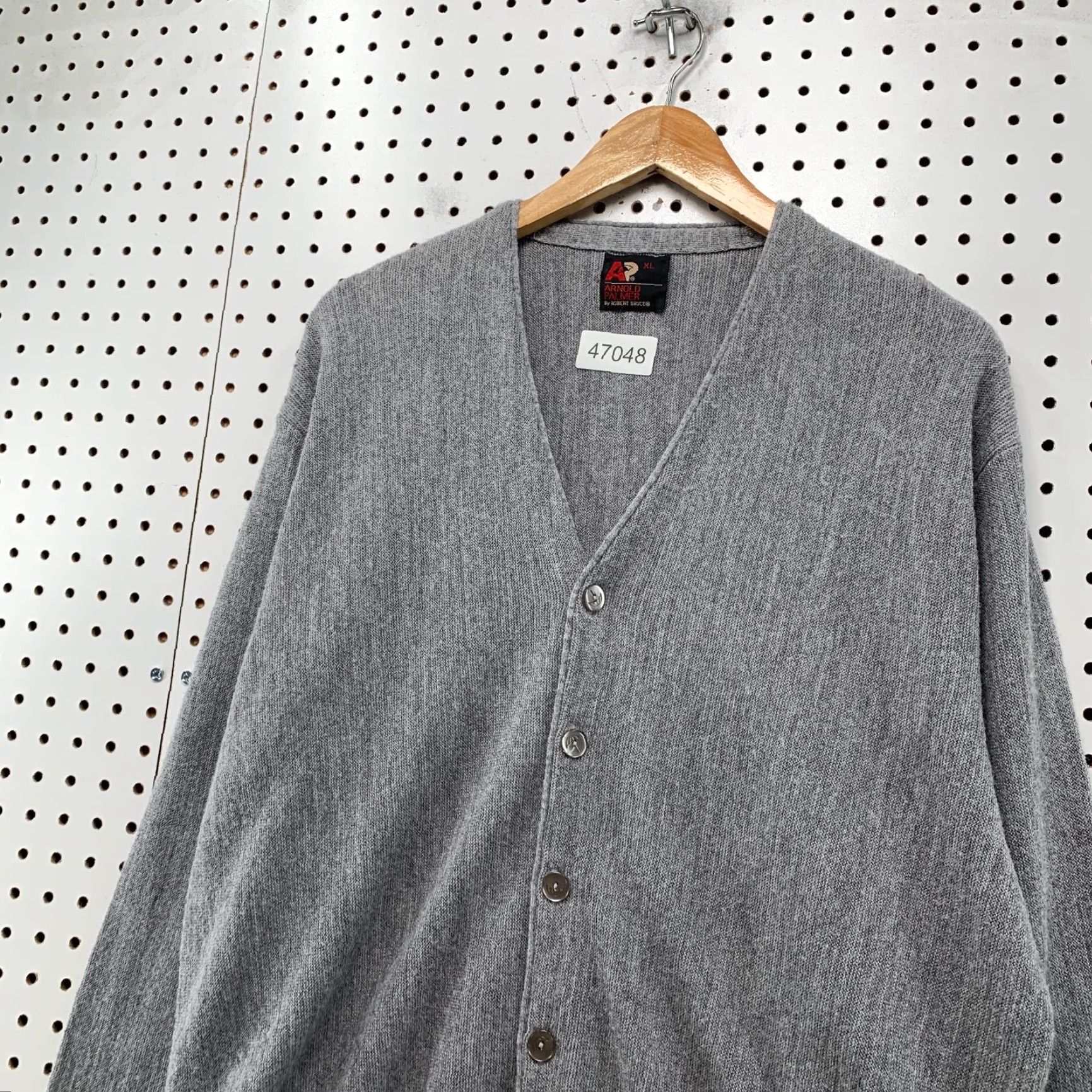 Vintage VINTAGE Arnold Palmer Robert Bruce Cardigan Sweater Mens XL Gray Wool Grandpa Size US XL / EU 56 / 4 - 5 Thumbnail