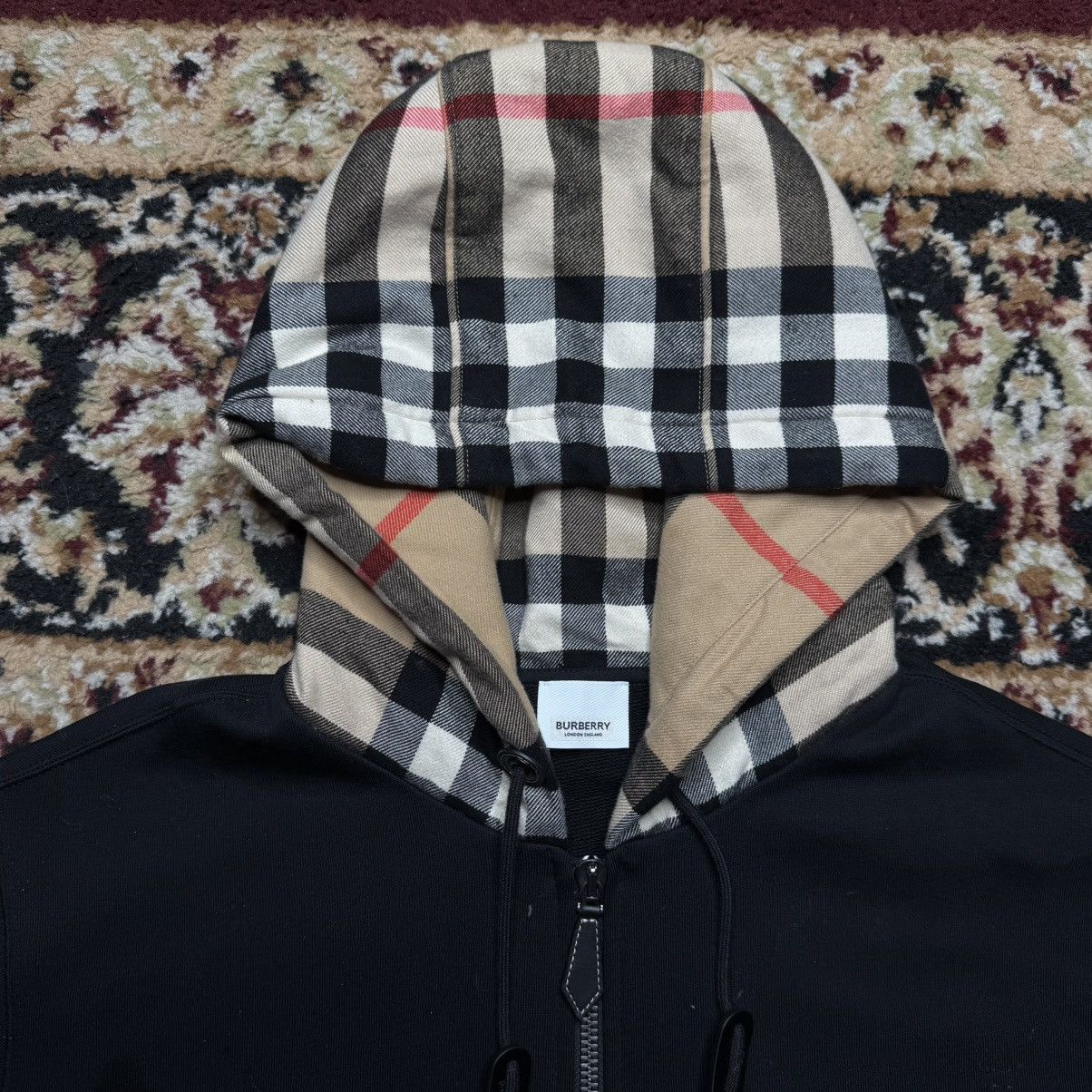 Burberry Samuel Cotton Check-Trimmed Hoodie Size US XXL / EU 58 / 5 - 1 Thumbnail
