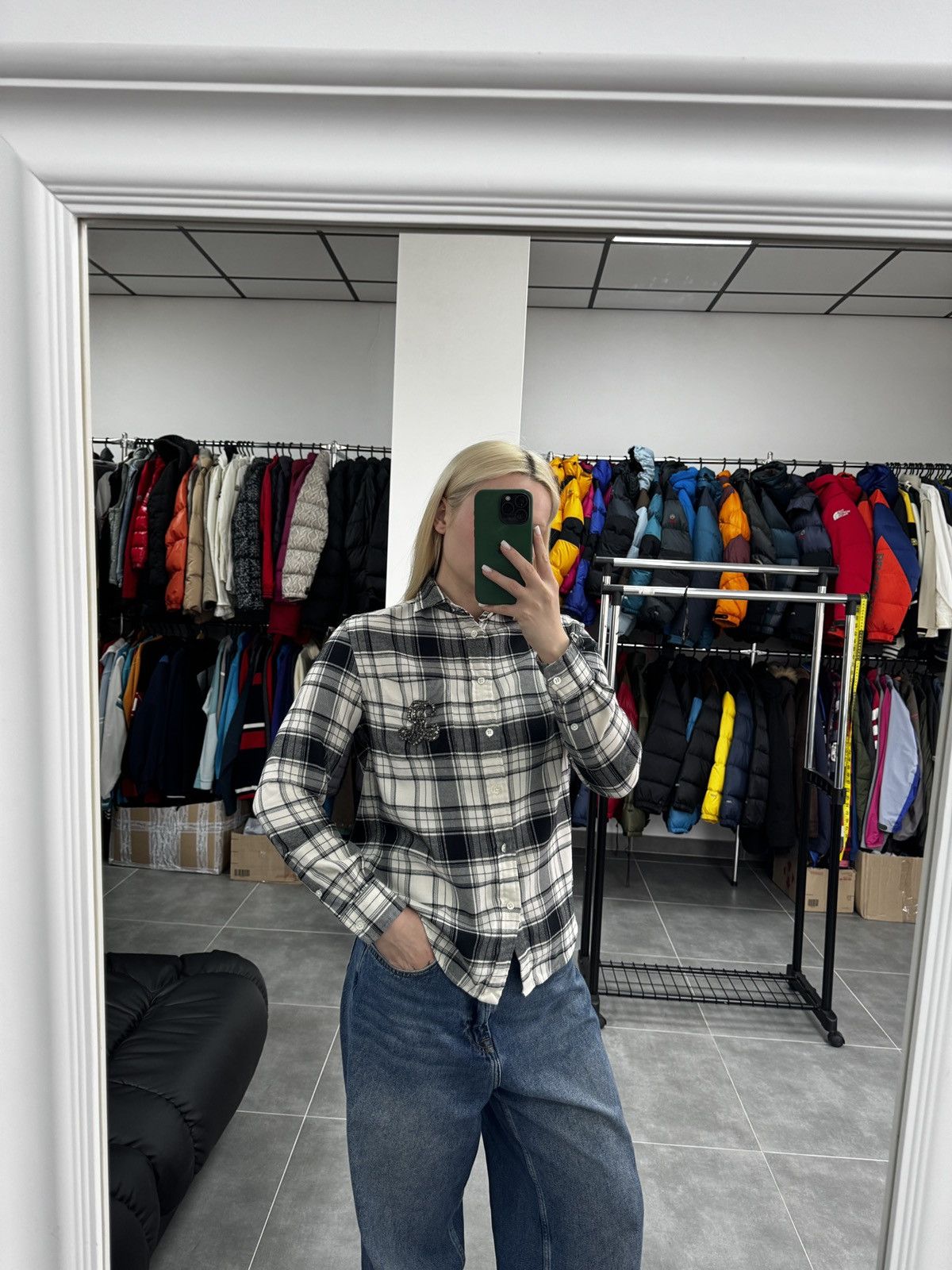 Polo Ralph Lauren Polo Ralph Lauren Plaid Long Sleeve Logo Women Flannel Shirt Size S / US 4 / IT 40 - 2 Thumbnail