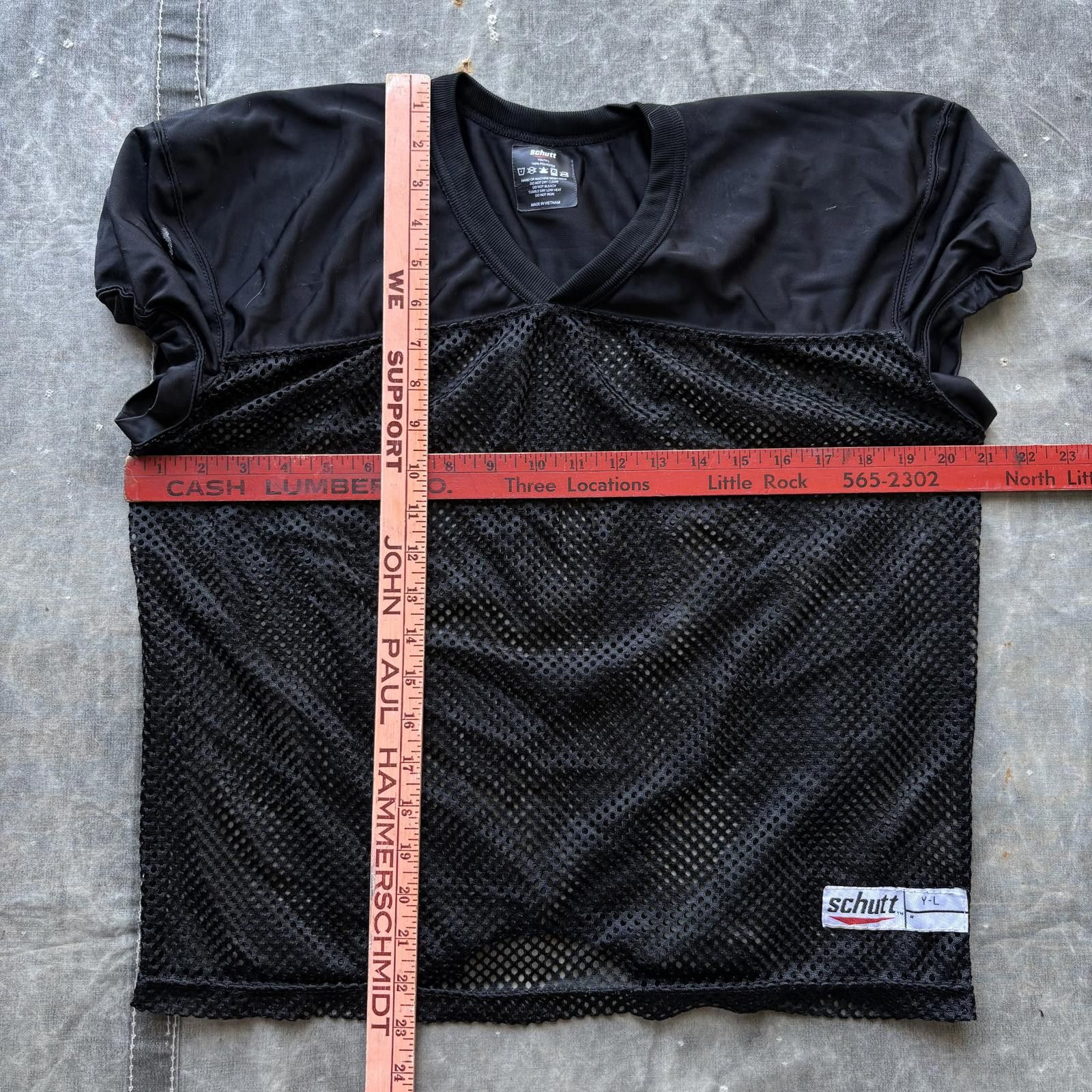 Schott Vintage Y2K Schutt Black Blank Grunge Mesh Football Jersey Size US M / EU 48-50 / 2 - 2 Thumbnail