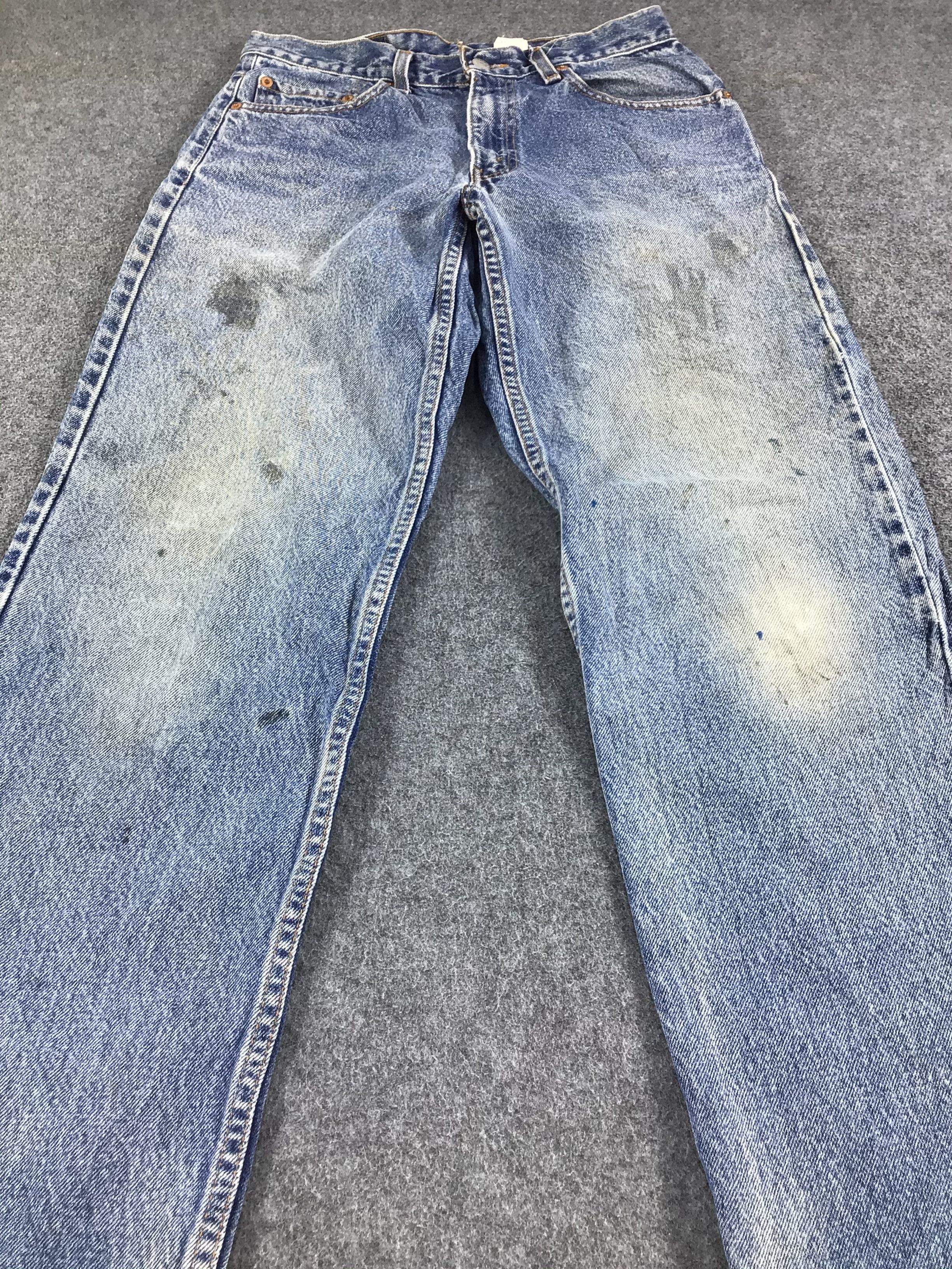 Levi's Vintage Levis 550 Jeans Dirty Faded Blue KJ211 Size US 29 - 3 Thumbnail