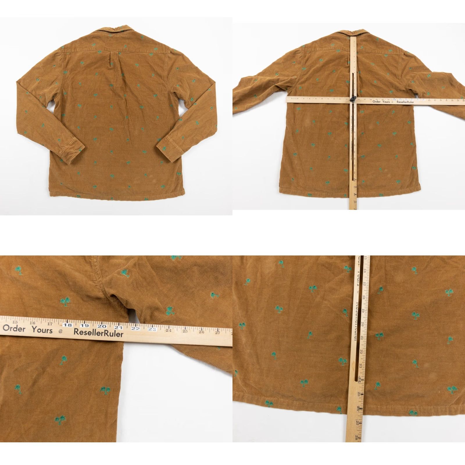 Chubbies The Nutter Men's Brown Corduroy Long Sleeve Polo Shirt Size Small Outdoor Size US S / EU 44-46 / 1 - 8 Thumbnail