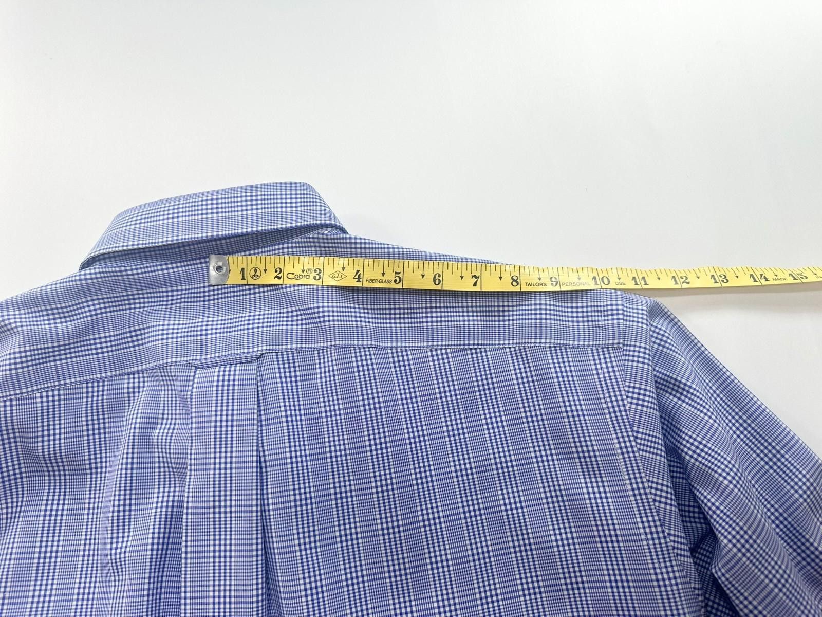 Kirkland Signature Kirkland Traditional Non-Iron Oxford Button Up Blue Mens XL Size 44R - 6 Thumbnail