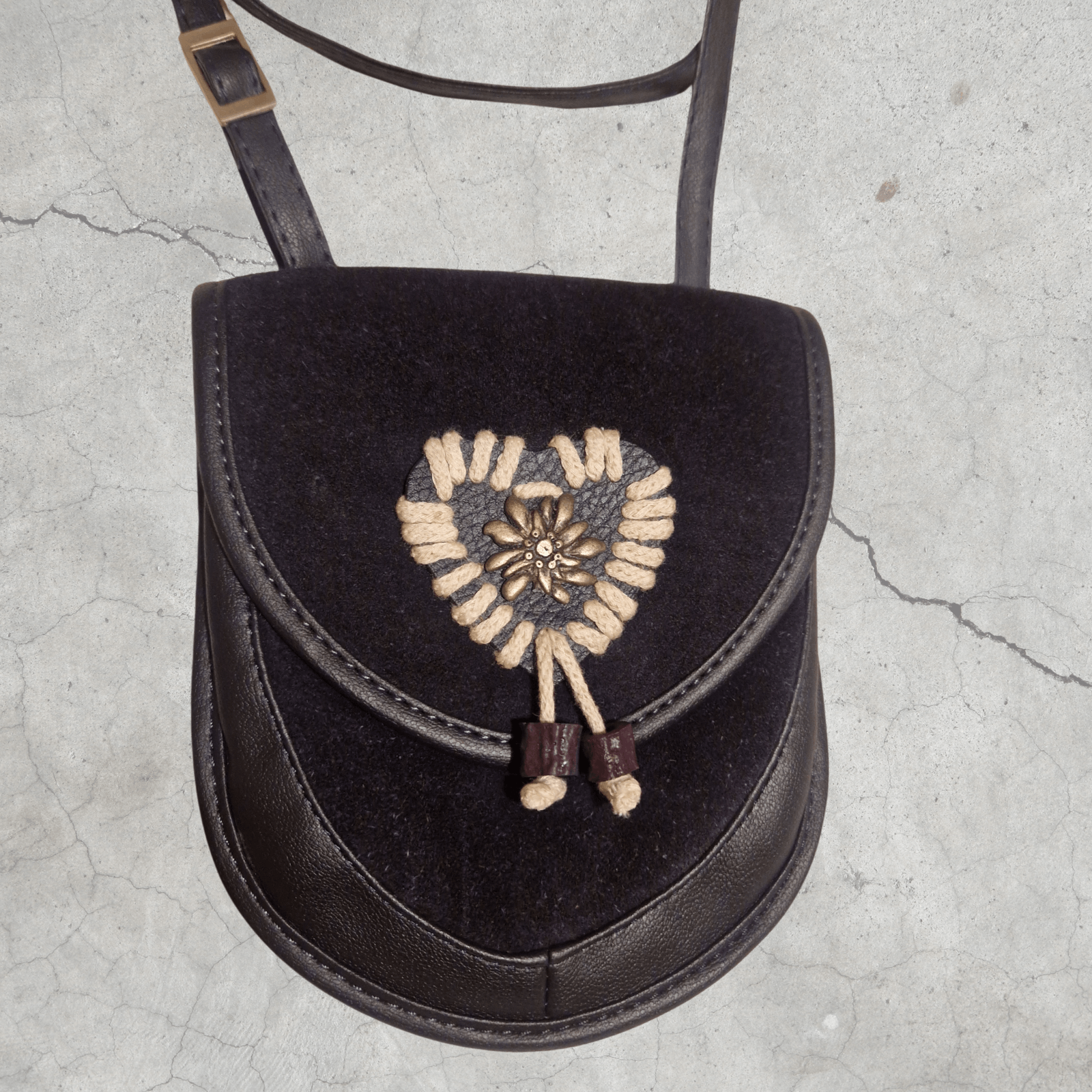 Vintage Vintage Blue Velvet Suede Bag - Top Handle - Sun Decor Size ONE SIZE - 1 Thumbnail