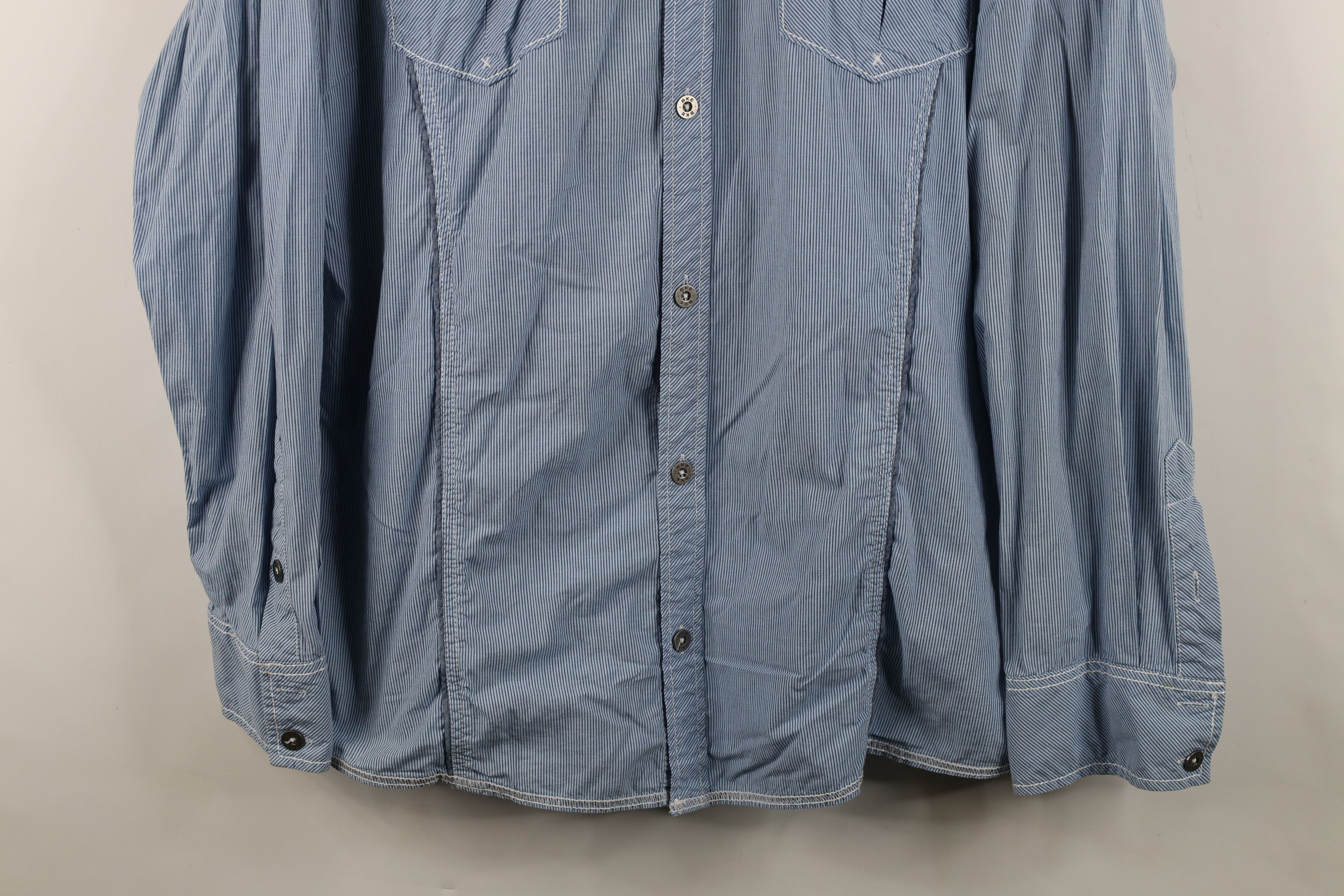 Vintage Buckle BKE Thick Stitch Striped MMA Collared Button Shirt Size US XXL / EU 58 / 5 - 3 Thumbnail
