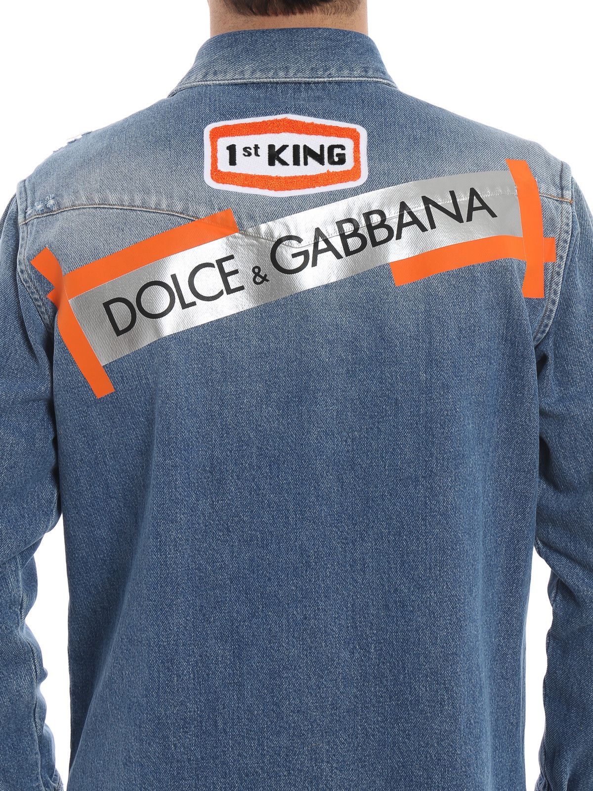 Dolce & Gabbana o1y0125 Denim Shirt in Blue Size US XXS / EU 40 - 3 Thumbnail