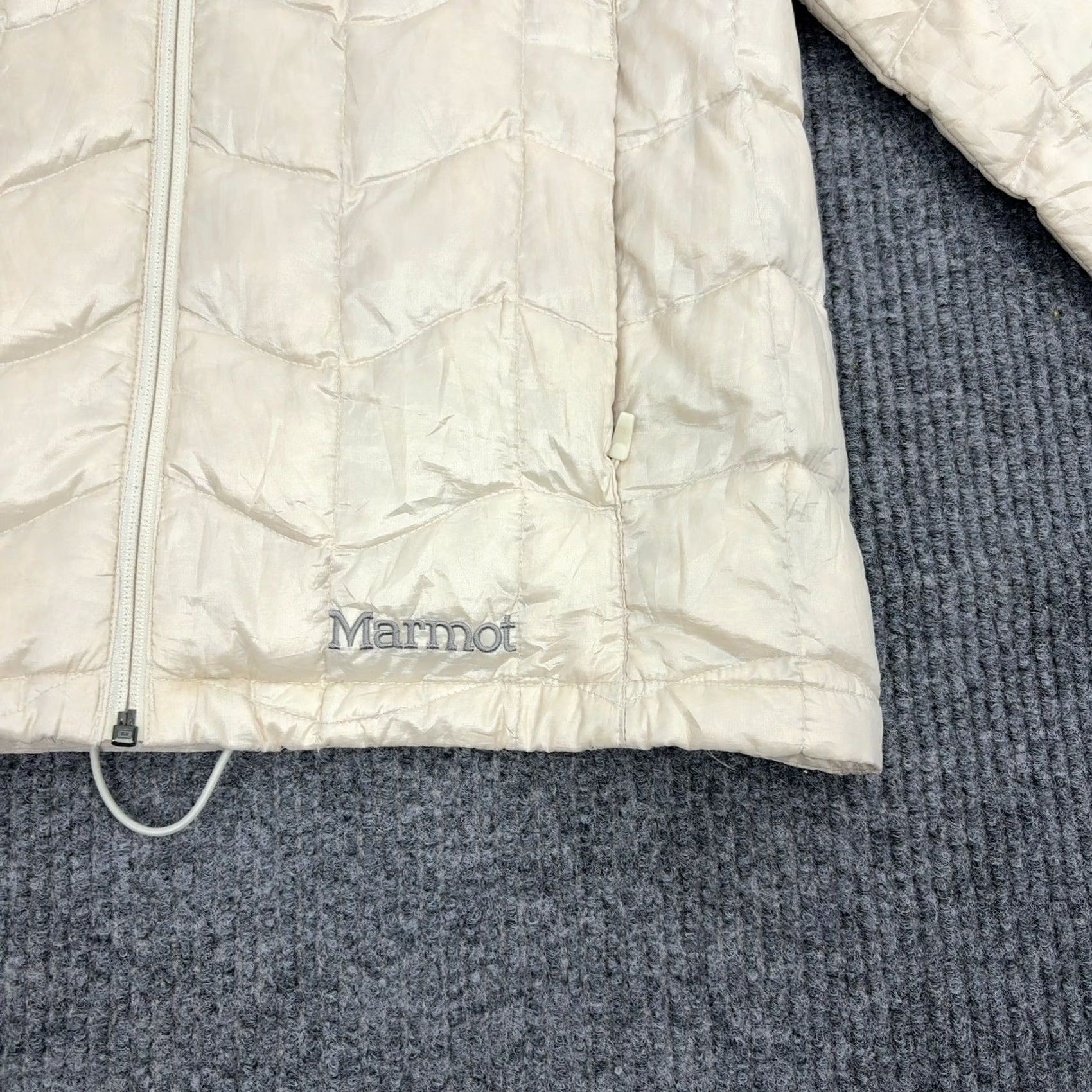 Marmot Marmot Puffer Jacket Womens M Cream 800 Fill Down Quilted Full Zip Gorpcore Size M / US 6-8 / IT 42-44 - 2 Thumbnail