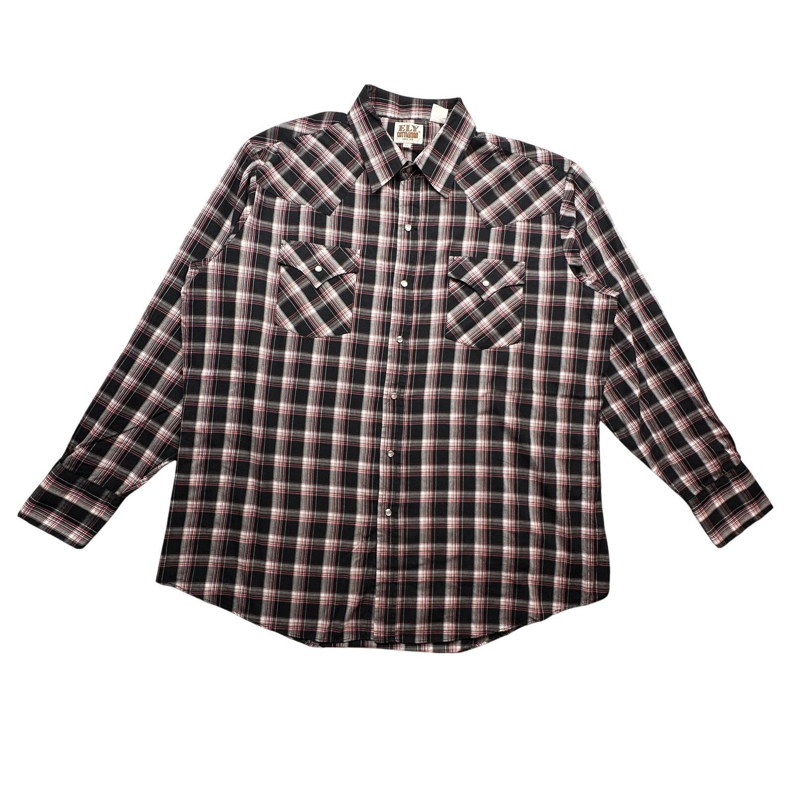 Other Vintage Ely Cattleman Pearl Snap Button Up Shirt Men XL Size US XL / EU 56 / 4 - 1 Thumbnail