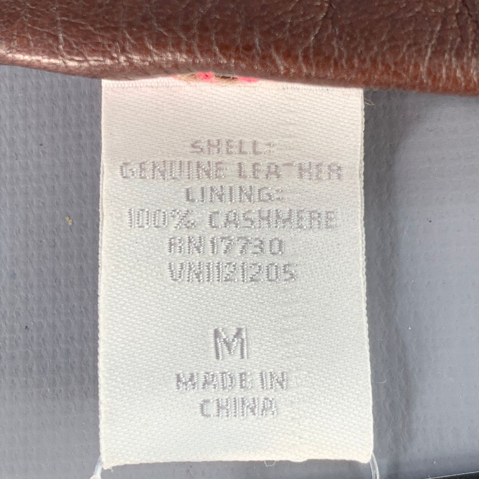 Vintage VINTAGE Size M Brown Leather Cashmere Lined Gloves Size ONE SIZE - 3 Thumbnail