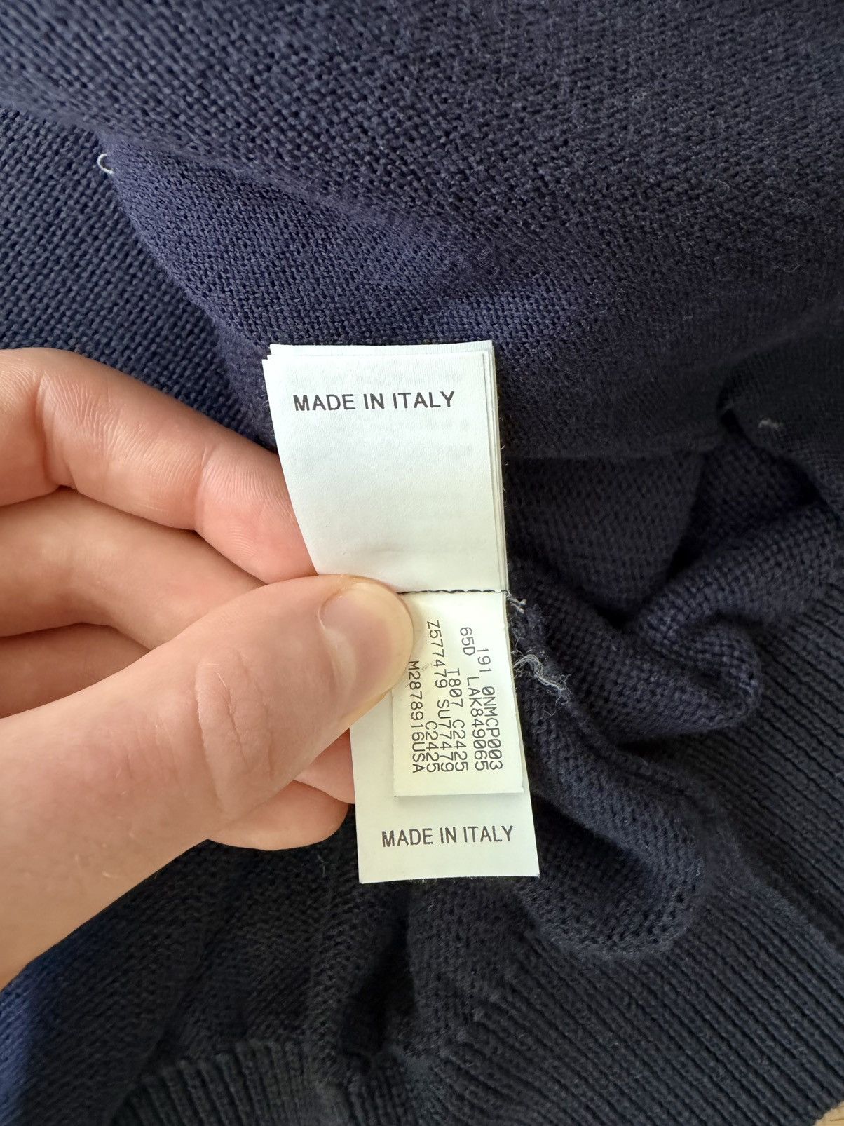 Brunello Cucinelli Cotton Knit Military Zip Cardigan Navy Size US M / EU 48-50 / 2 - 6 Thumbnail
