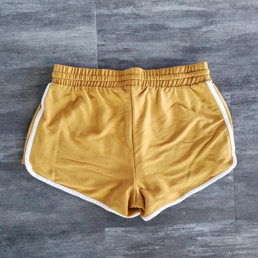 Forever 21 Mustard White Detailed F21 Sweat Short Size 28" / US 6 / IT 42 - 4 Thumbnail