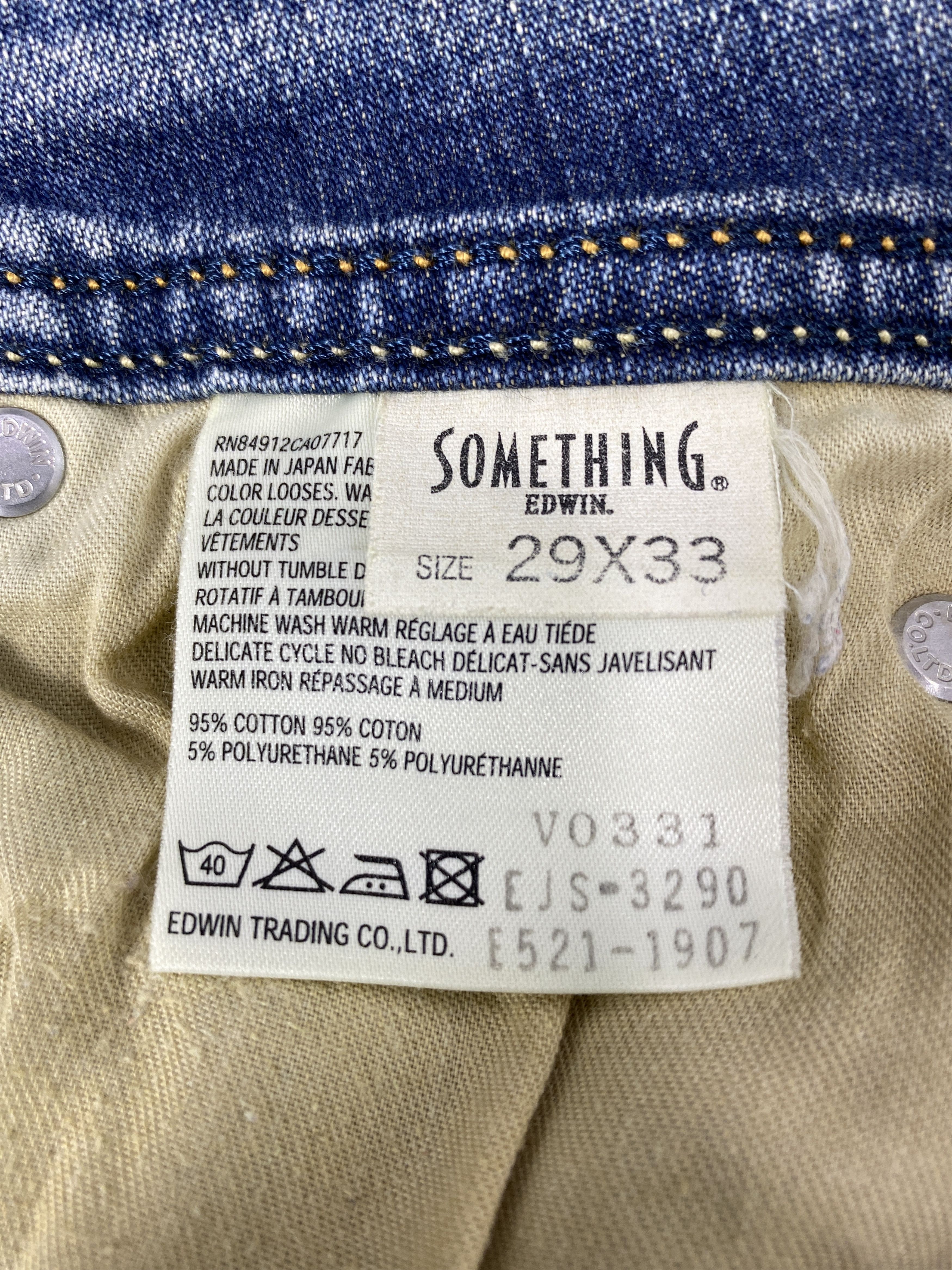 Edwin Vienus Jean by Something Edwin Flare Blue Wash Jeans - J1087 Size 28" / US 6 / IT 42 - 11 Thumbnail