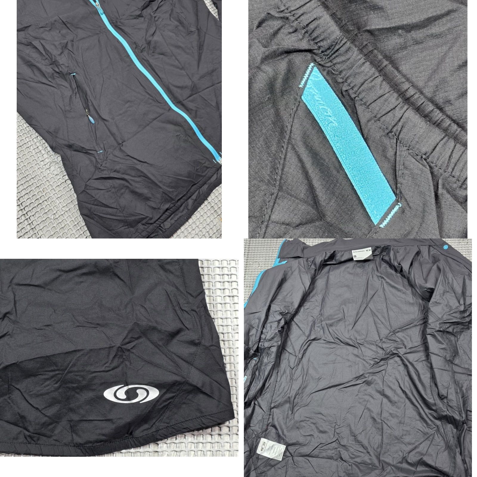 Salomon Salomon ClimaWind Women XL Nordic Ski Jacket Black Lightweight Nylon Windbreaker Jacket Windbreaker, Women XL Black Salomon ClimaWind Size XL / US 12-14 / IT 48-50 - 8 Thumbnail