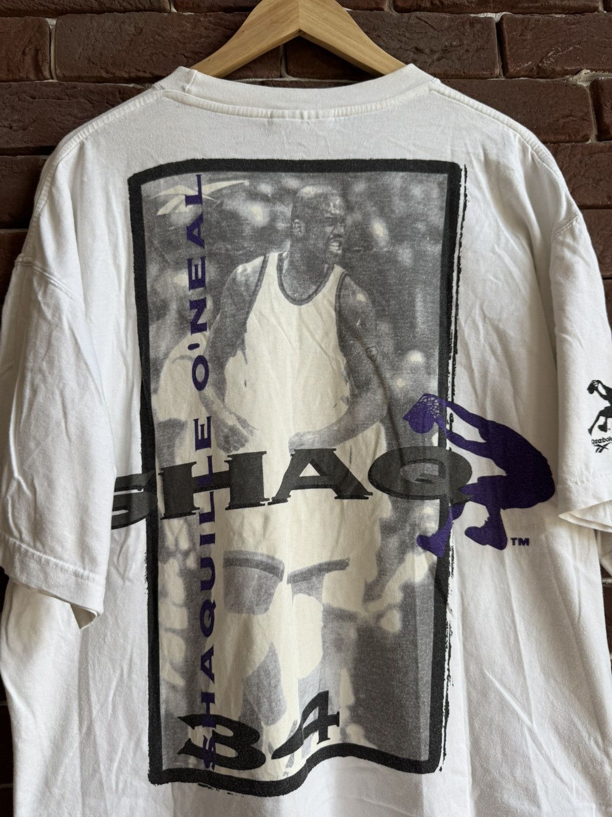 Vintage Vintage 90s Reebok SHAQ Magic player t-shirt rare hype Size US L / EU 52-54 / 3 - 4 Thumbnail