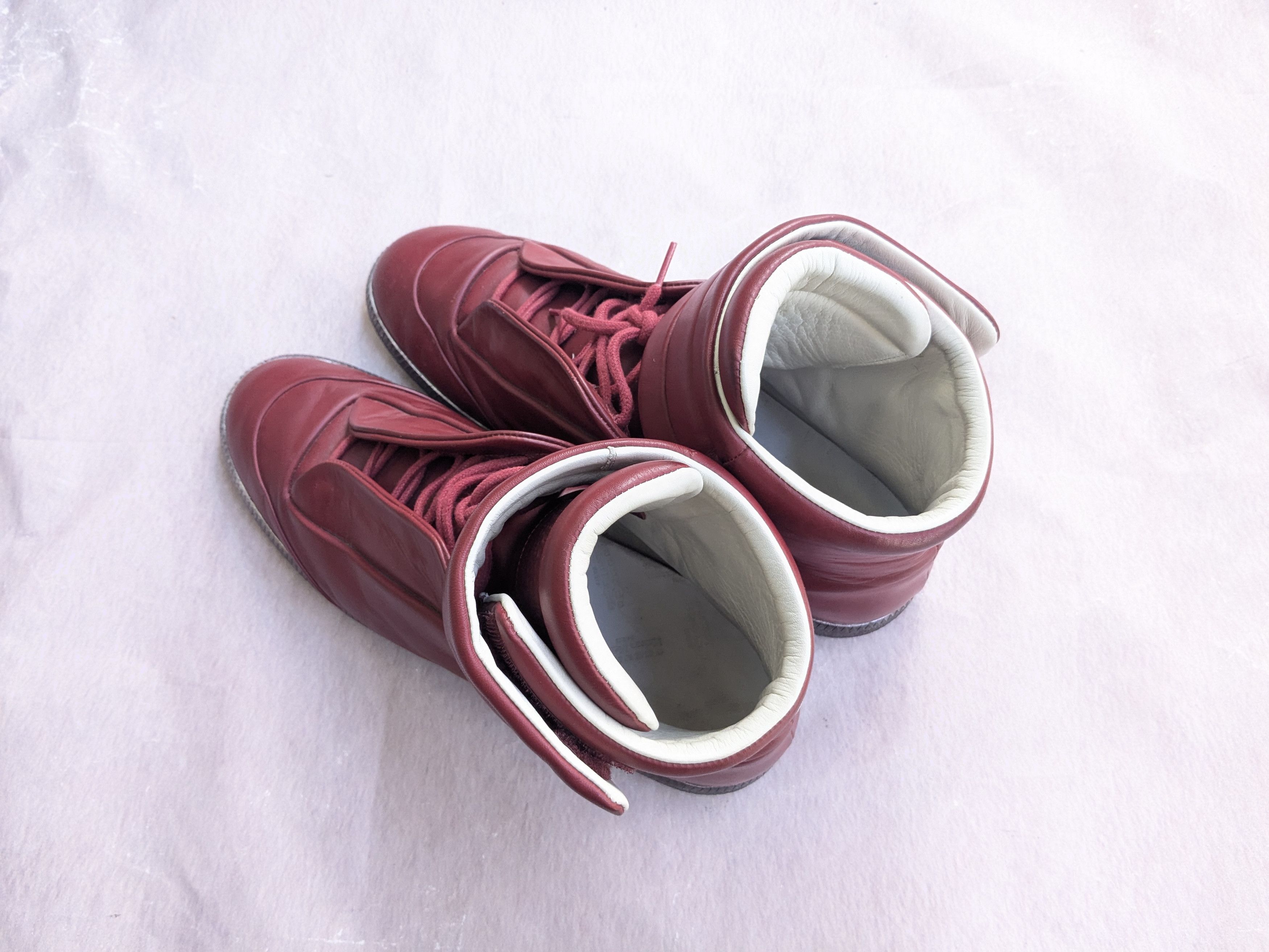 Maison Margiela Maison Margiela Future Red 12.45 Silver Leather High Tops Size US 12 / EU 45 - 14 Thumbnail